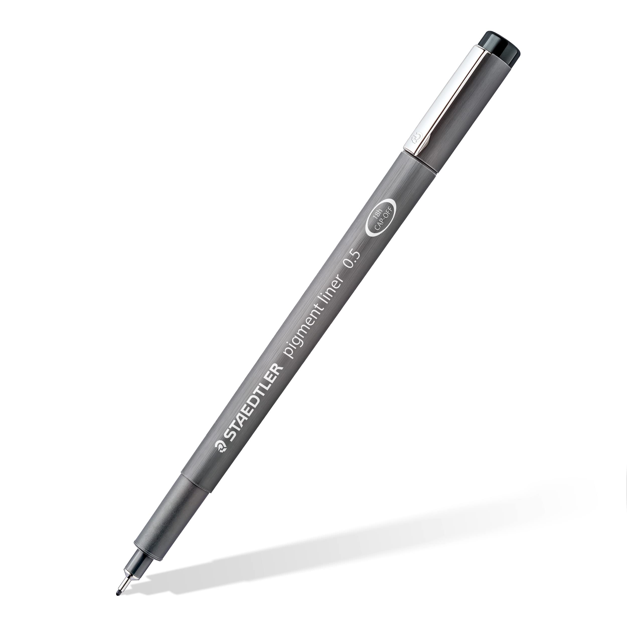 STAEDTLER Pigment Liner Fineliner Pen - 0.1 mm Line Width, Black Ink | Waterproof & Erasable