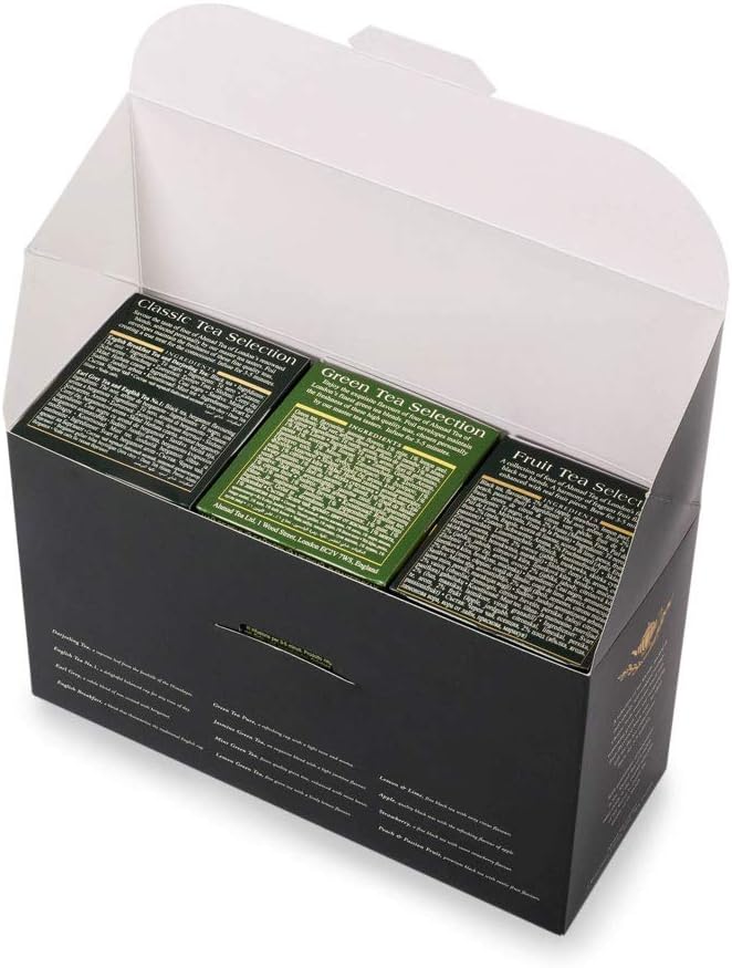 Ahmad Tea Twelve Teas Collection - 60 Tea Bags with Black, Green & Fruit Flavoured Teas