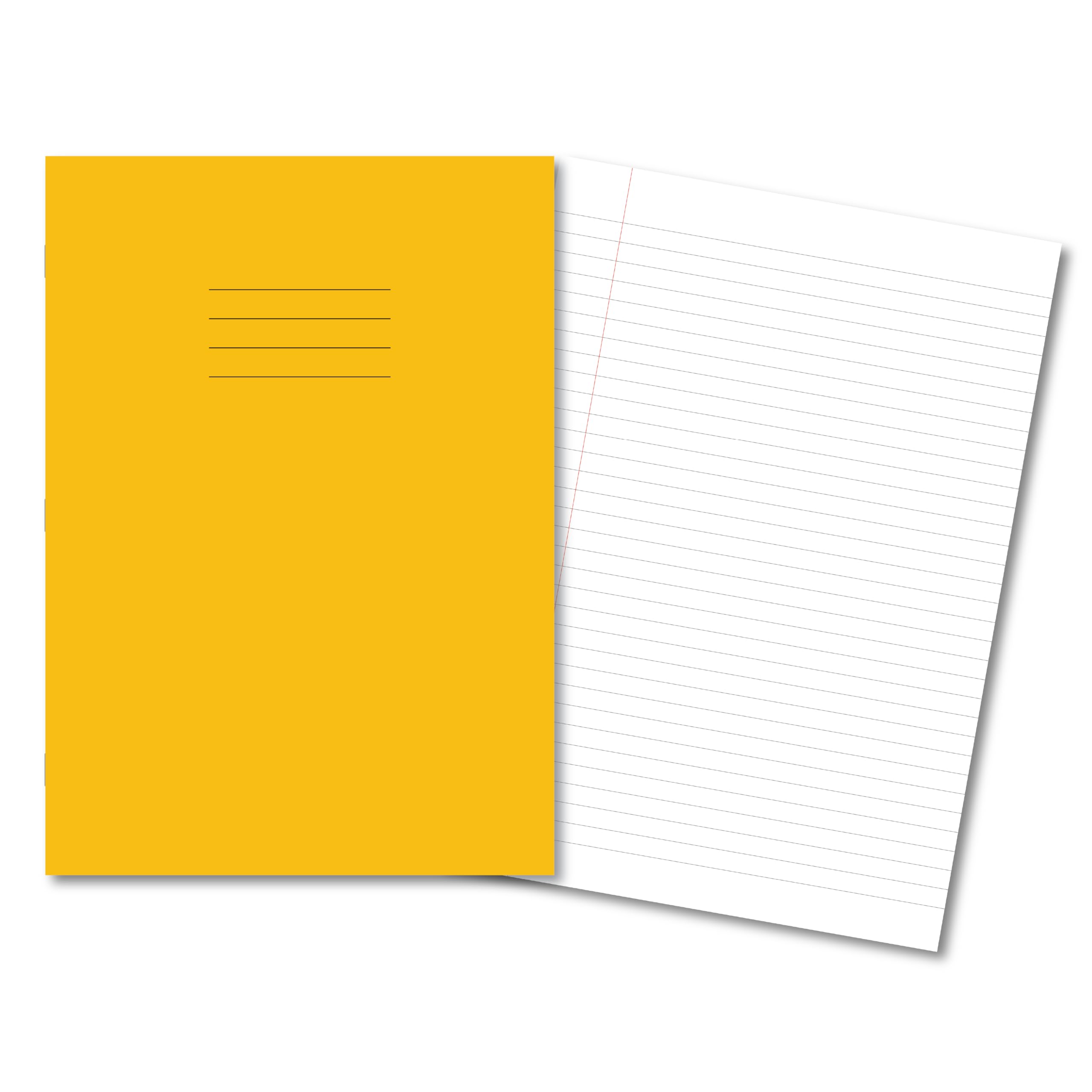 Hamelin A4 Lined Exercise Books - 48 Pages, 75 gsm Paper, Yellow | Pack of 10 3
