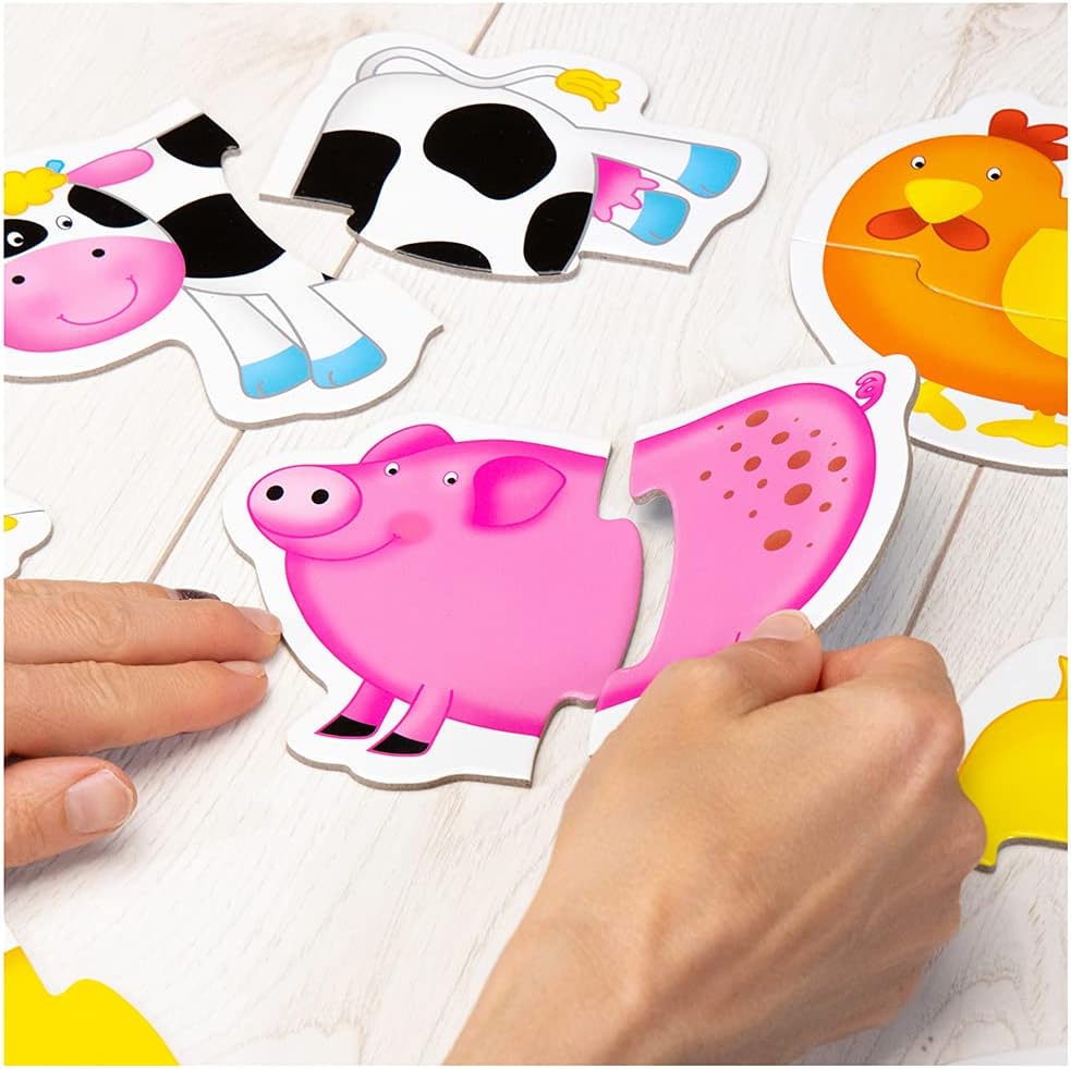 Galt Baby Puzzles - Farm Animal 2-Piece Jigsaw Set for Toddlers 18 Months+ 2
