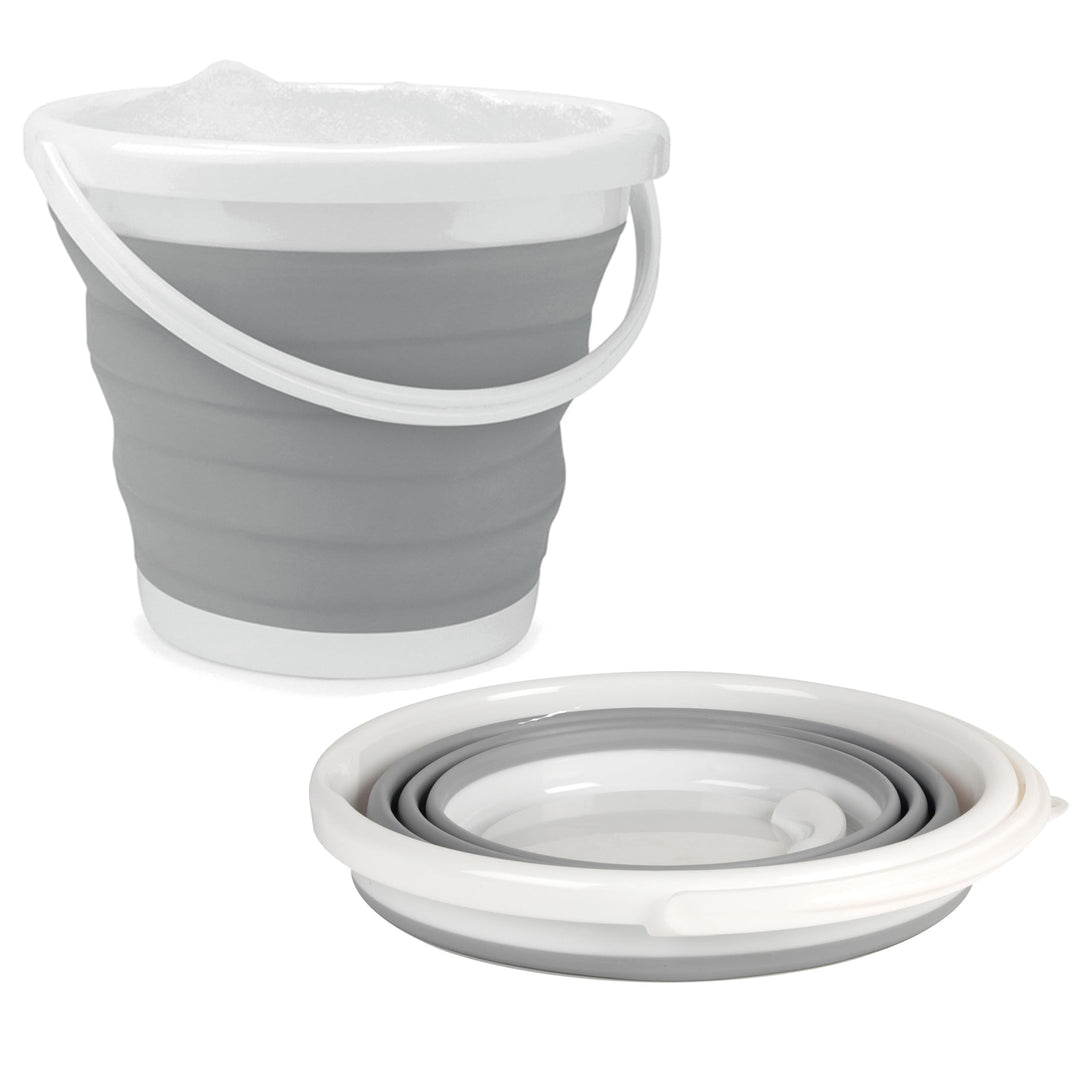 Beldray - Collapsible Bucket 10 Litre Foldable Storage Bucket Grey