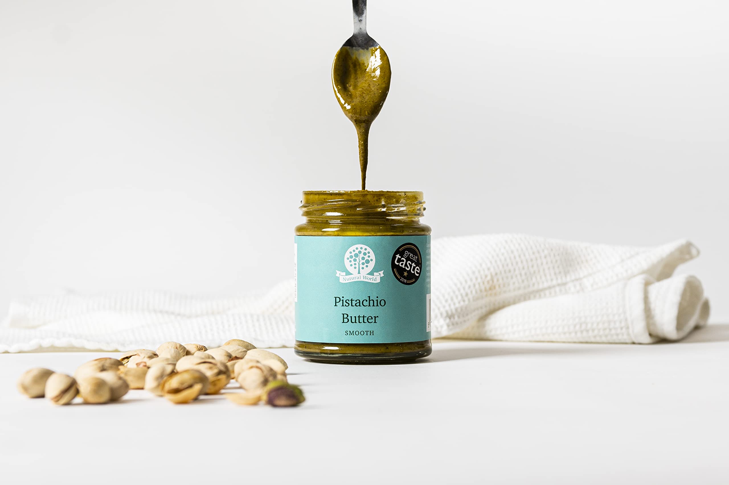 Nutural World Smooth Pistachio Butter - 100% Single Ingredient, No Added Sugar or Oil | 170g 3
