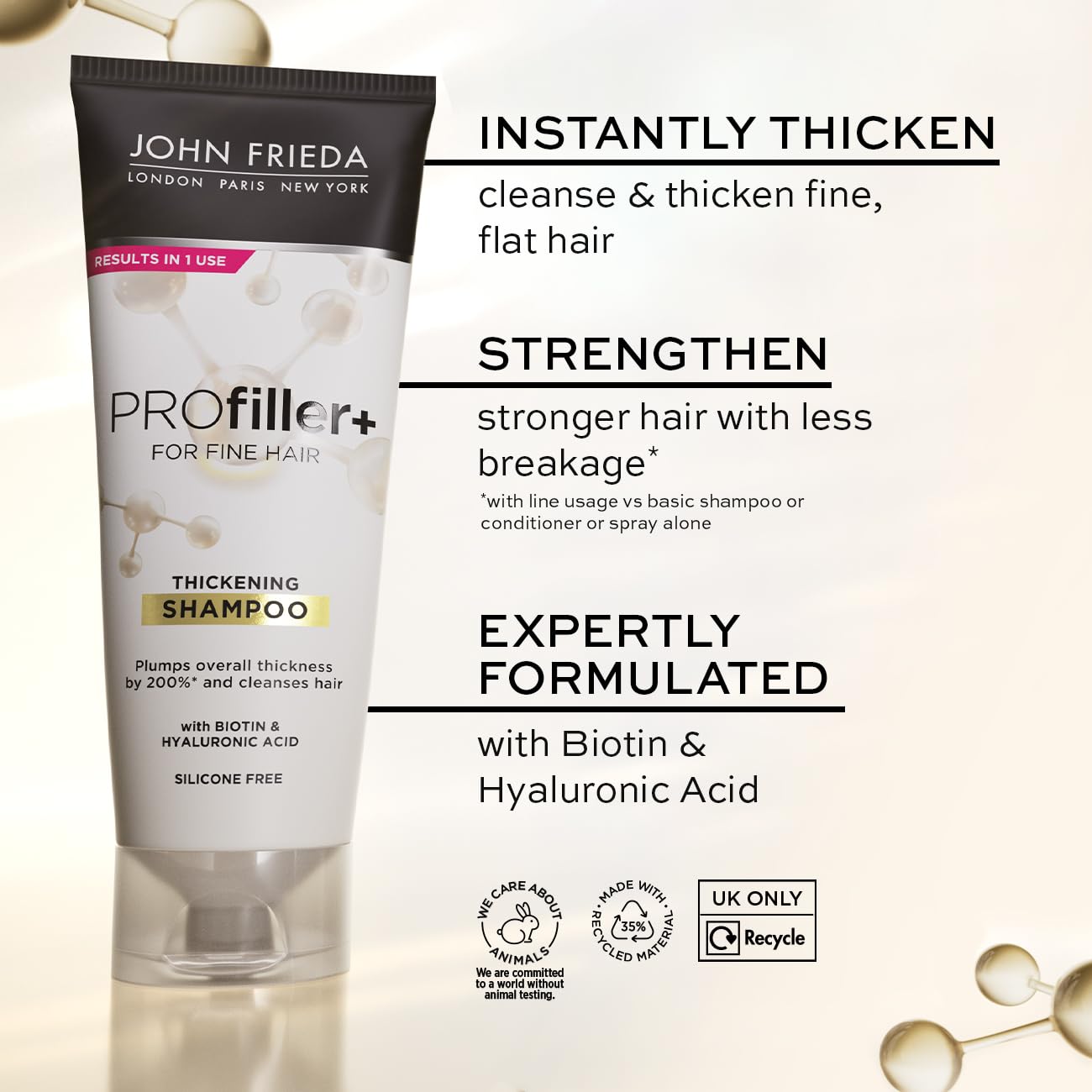 John Frieda PROfiller+ Thickening Shampoo for Thin, Fine Hair (250ml) 2