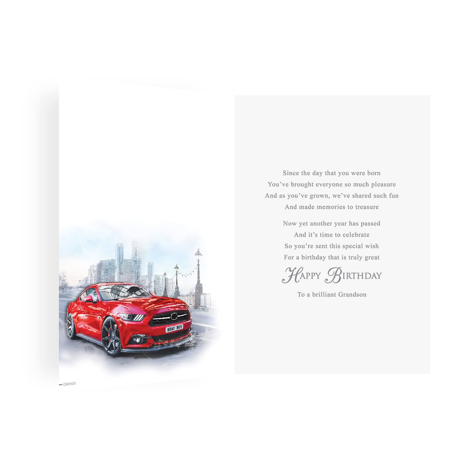 Piccadilly Greetings Regal Publishing Traditional Birthday Card for Grandson | 9 x 6 inches 2