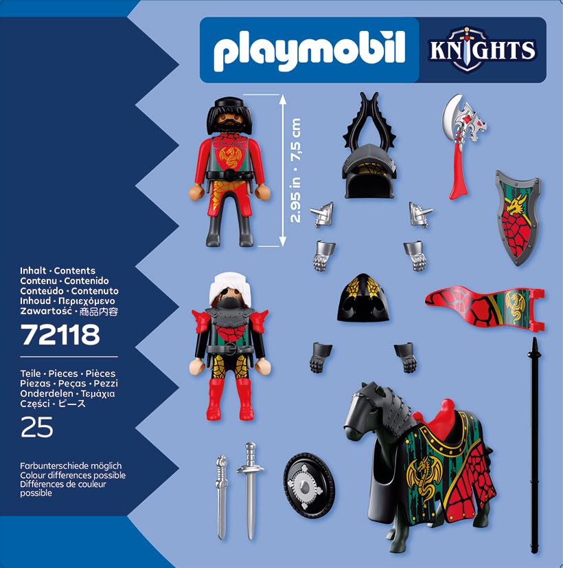 Playmobil Dragon Knight Leader - Knight on Horseback with Banner | Ages 4+ | Model 72118 4