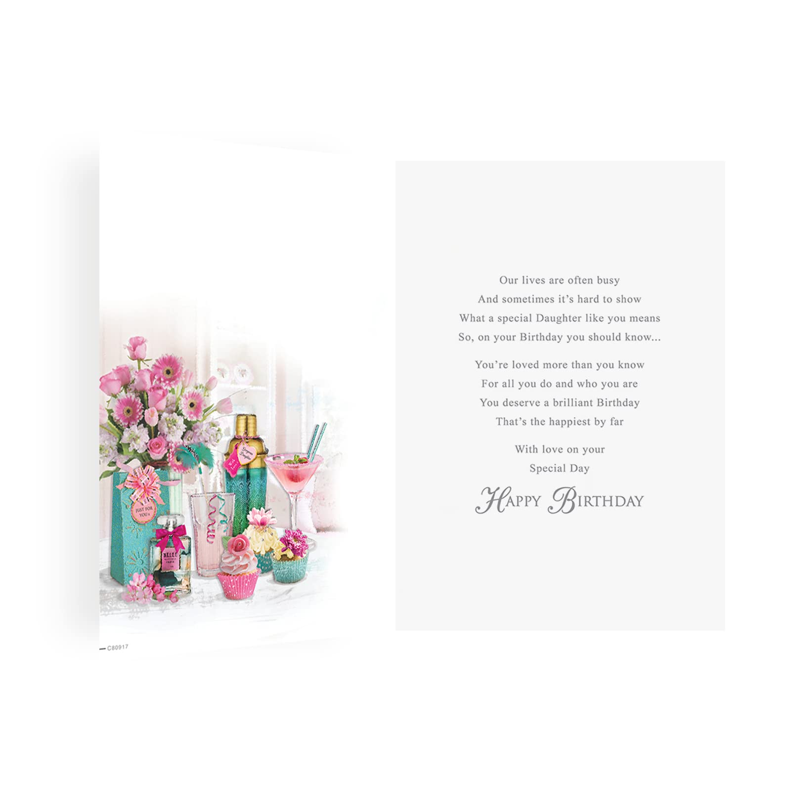 Piccadilly Greetings Regal Publishing Birthday Card for Daughter | 9 x 6 Inches | Teal 2