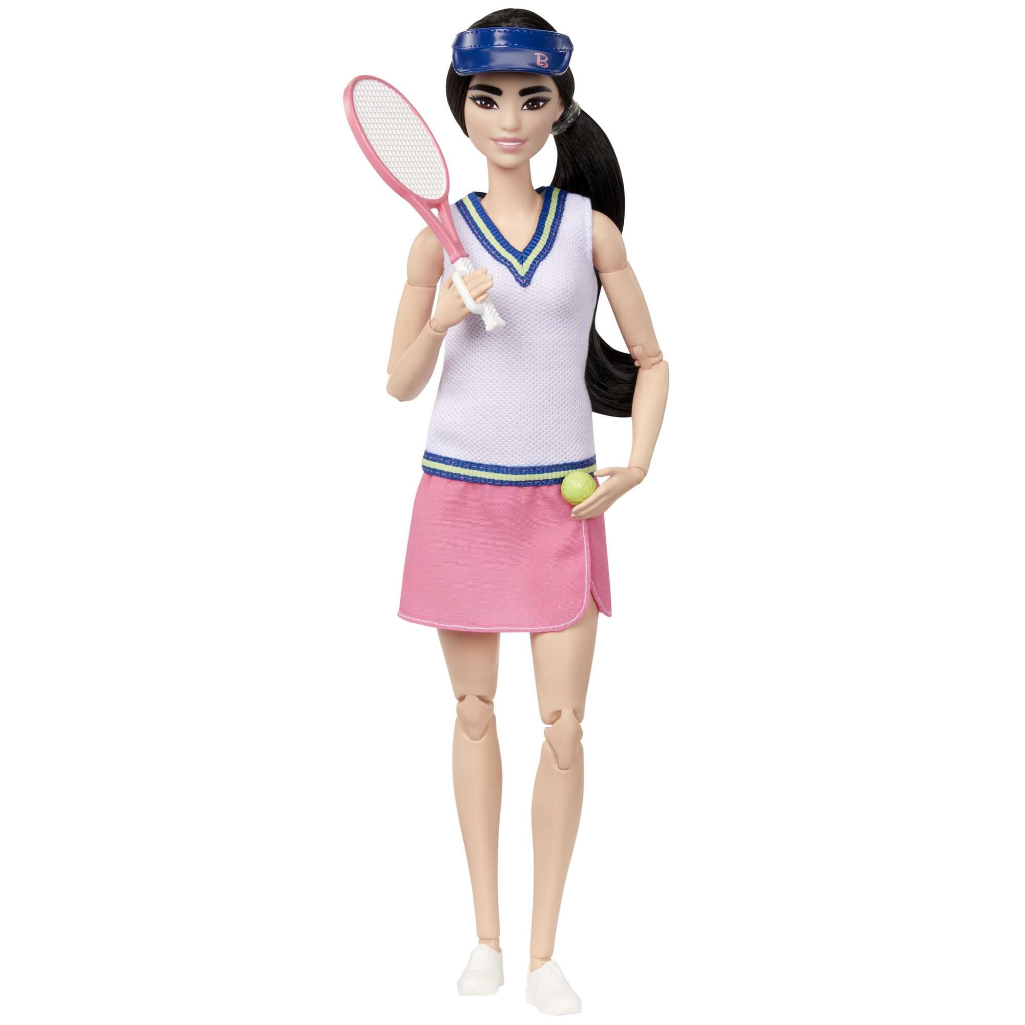 Barbie Career Tennis Player Doll with Racket & Ball - 22-Joint Articulated Playset for Kids 1