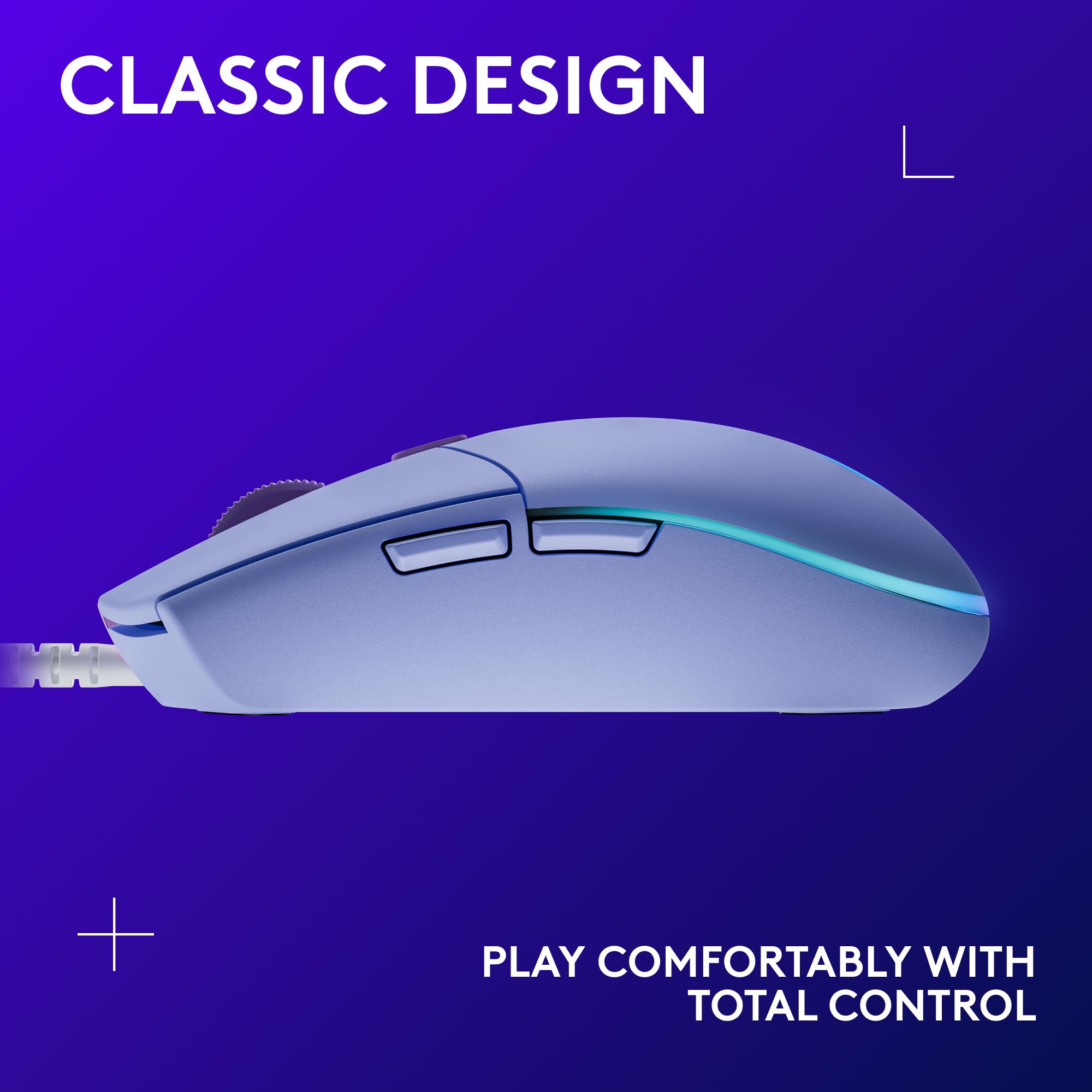 Logitech G203 LIGHTSYNC Gaming Mouse - 8K DPI, 6 Programmable Buttons, Customizable RGB, Lightweight Design, Lilac 17