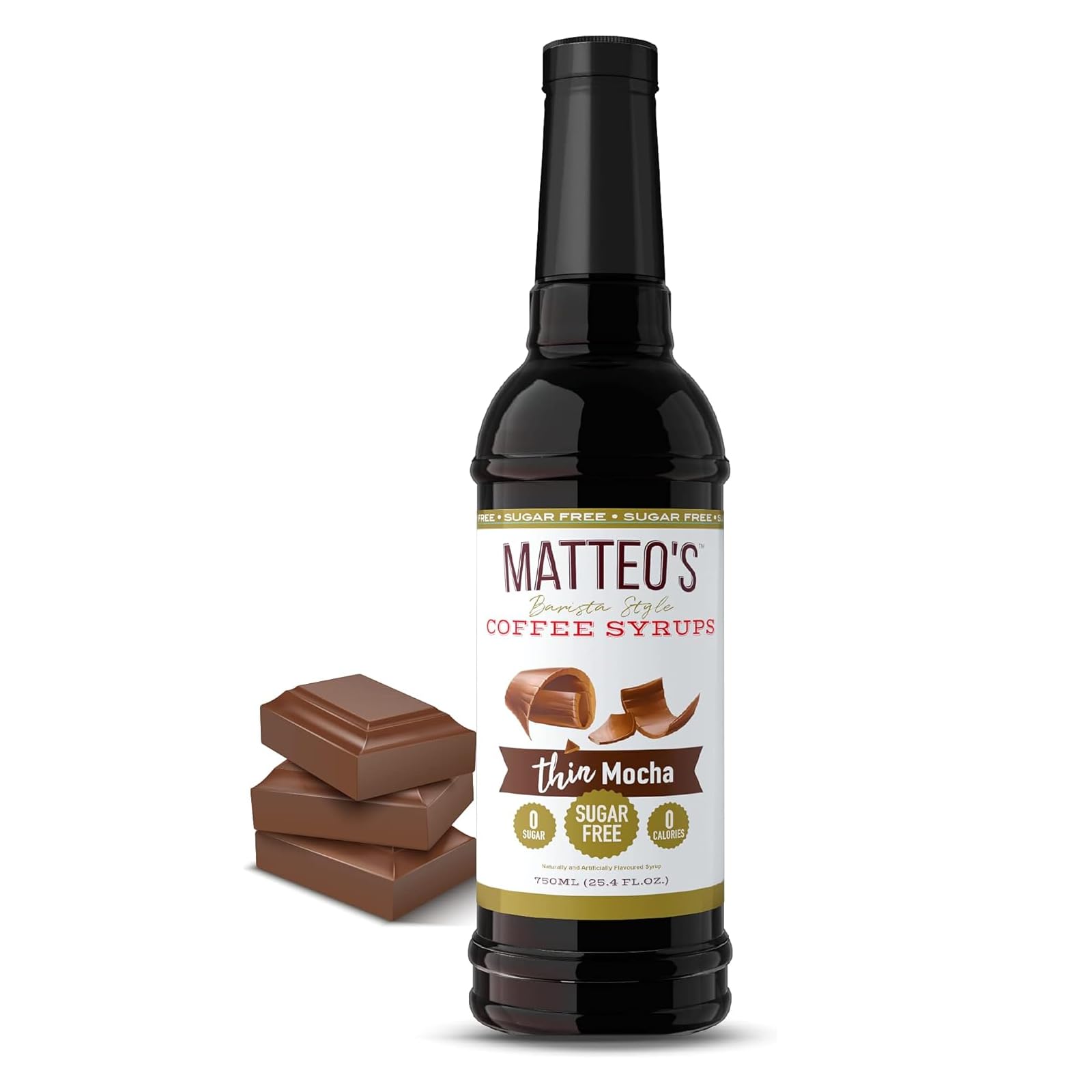 Matteo's Sugar Free Coffee Syrup - Mocha Flavor | 0 Calories | Keto Friendly | 750 ml 4