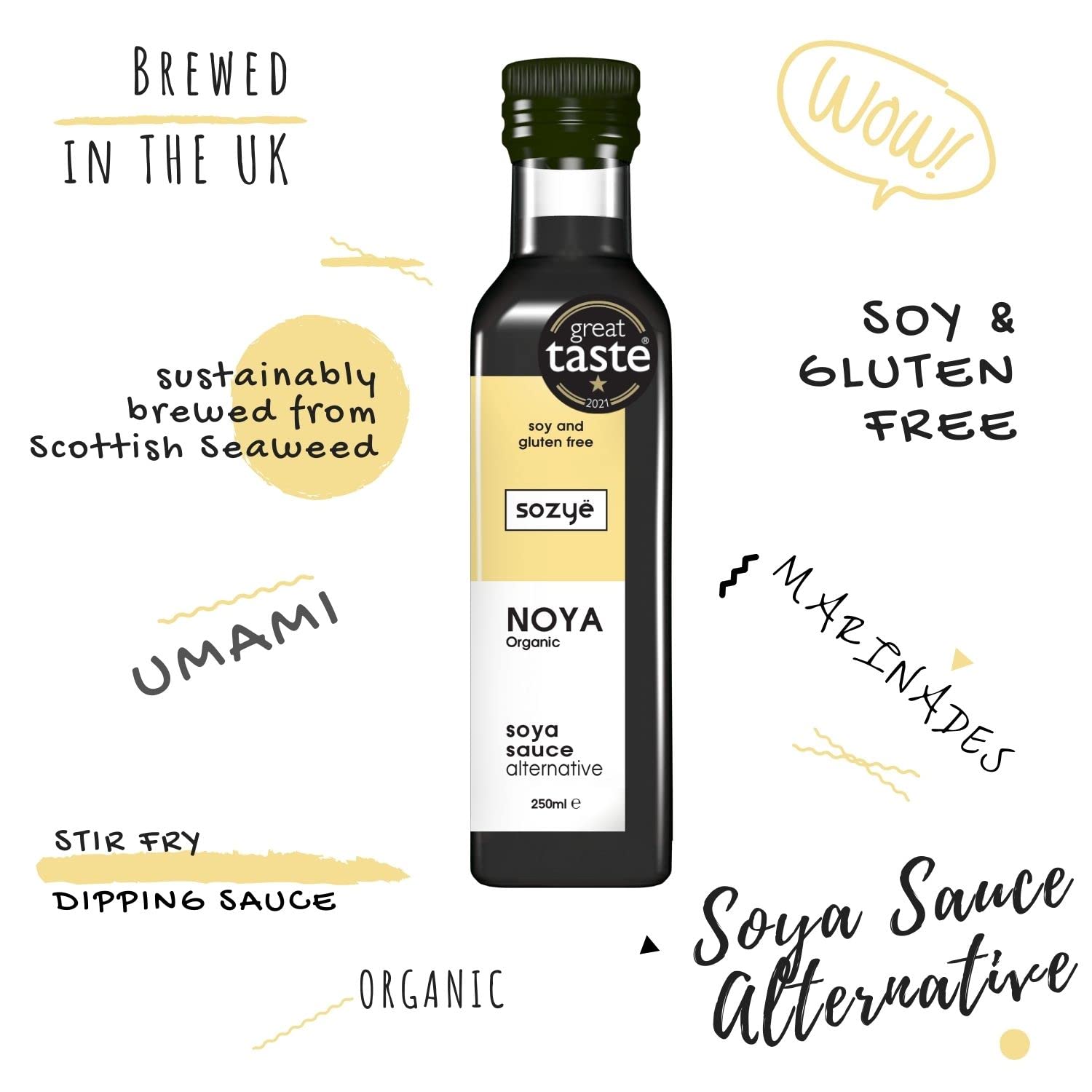 sozyë NOYA Organic Soya Sauce Alternative - Soy Free, Gluten Free, Award Winning | 250 ml 2