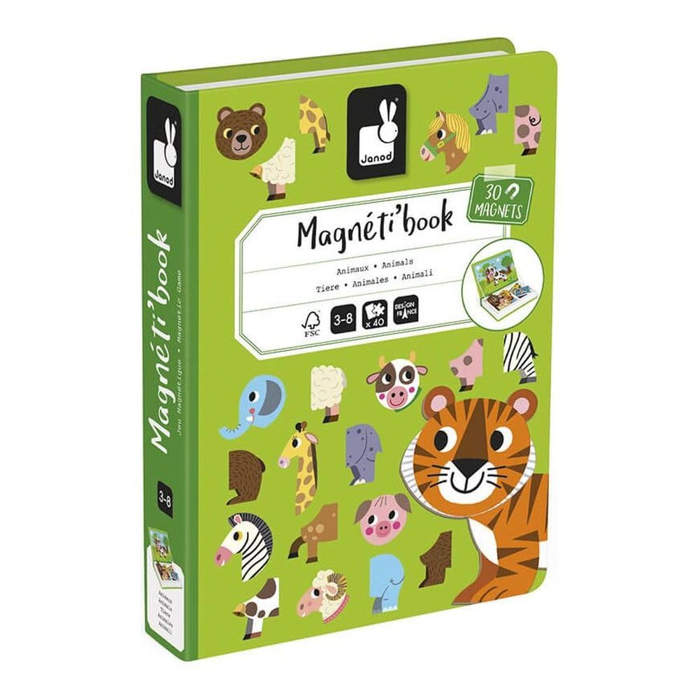 Janod MagnetiBook Animals Educational Magnetic Game | Ages 3-8 | Includes 30 Magnets 4