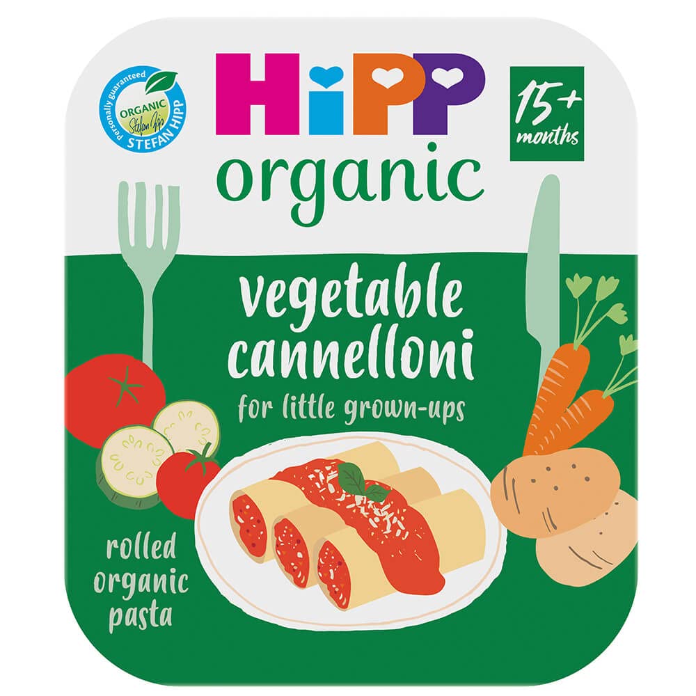 HiPP Organic Vegetable Cannelloni for Little Grown Ups Tray Meal 15+ Months 1