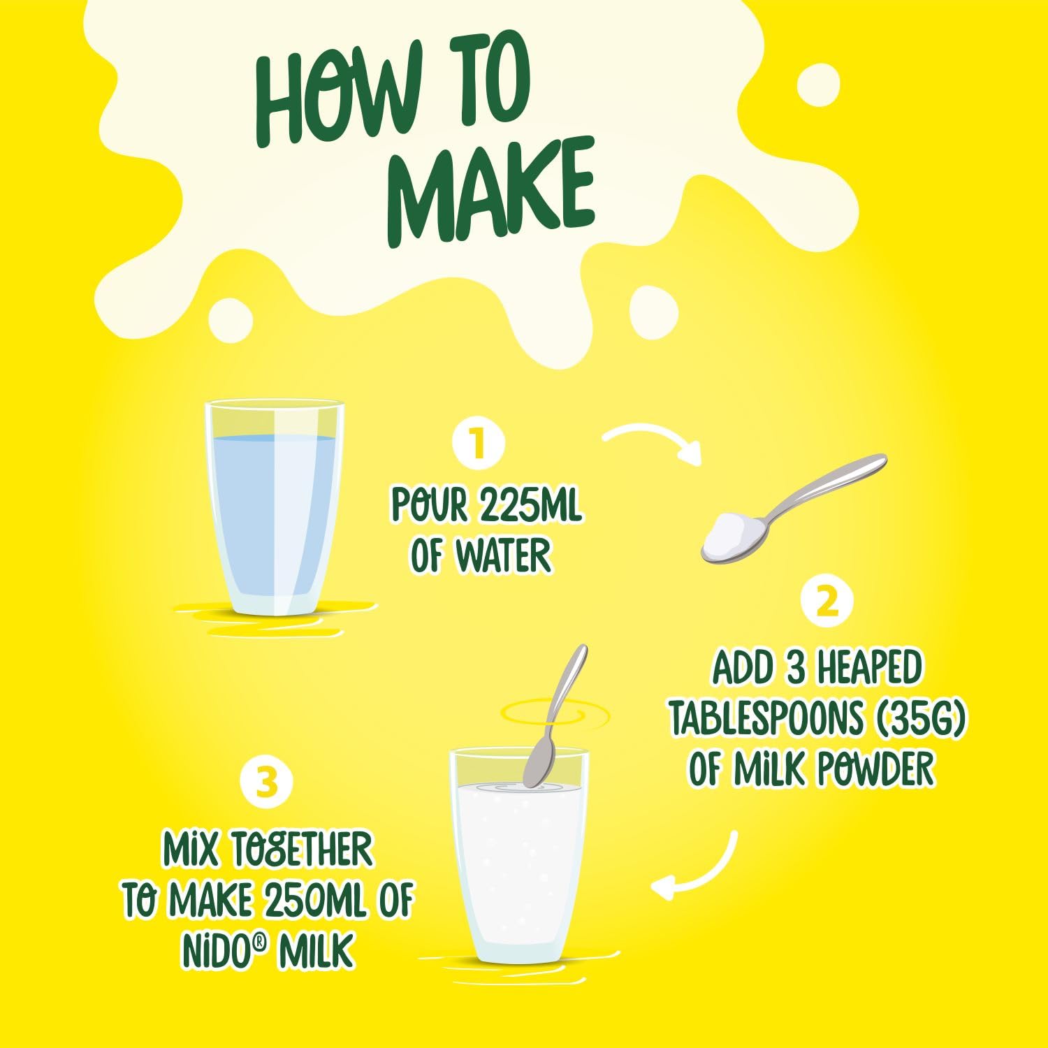 Nido Instant Full Cream Milk Powder - High Protein, Creamy Taste | 1.8kg Pack 2