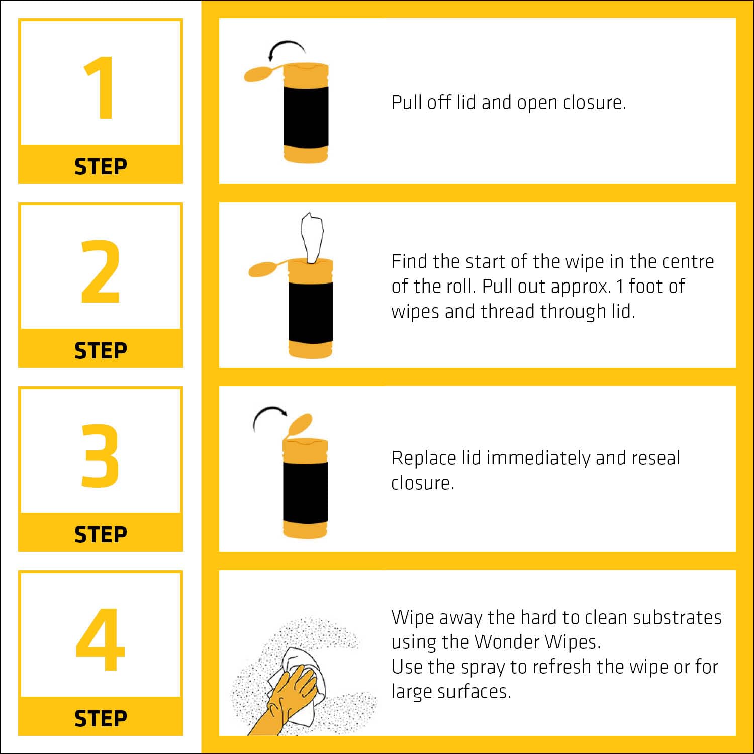 Everbuild - Wonder Wipes Multi-Use Cleaning Wipes, 100 Wipes, Red 9