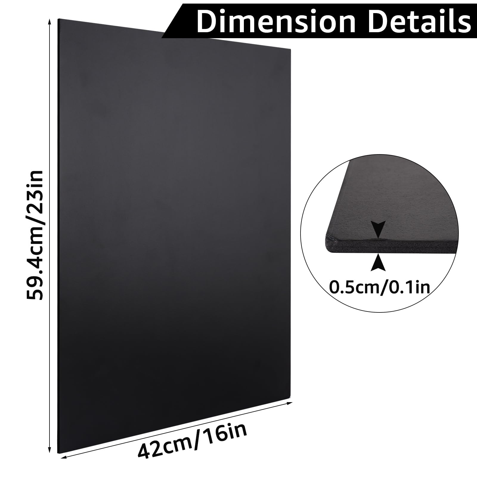 ASelected Foam Boards - 10 Pack A2 Size 5mm Thick Black Polystyrene for Sign Making & Crafts