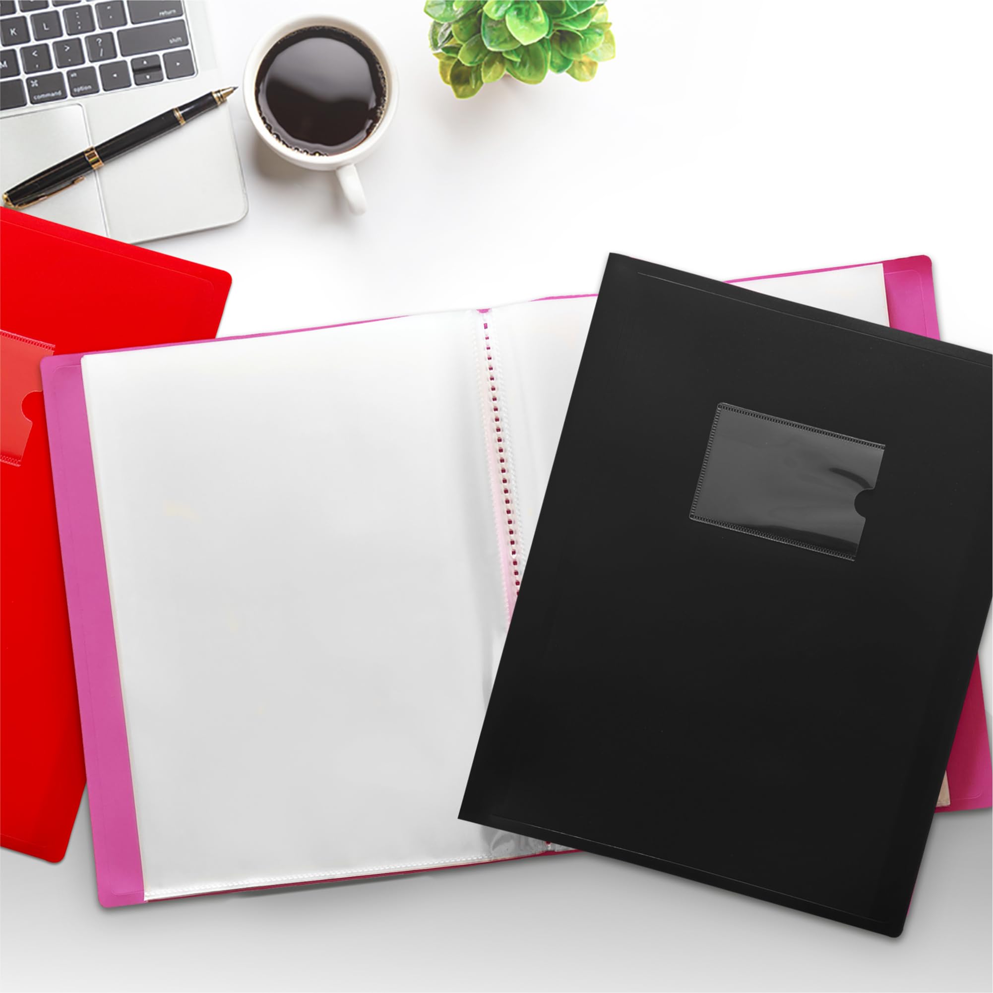 Janrax A4 Purple Presentation Book - 20 Pockets, Flexible Cover, Copy Safe 4