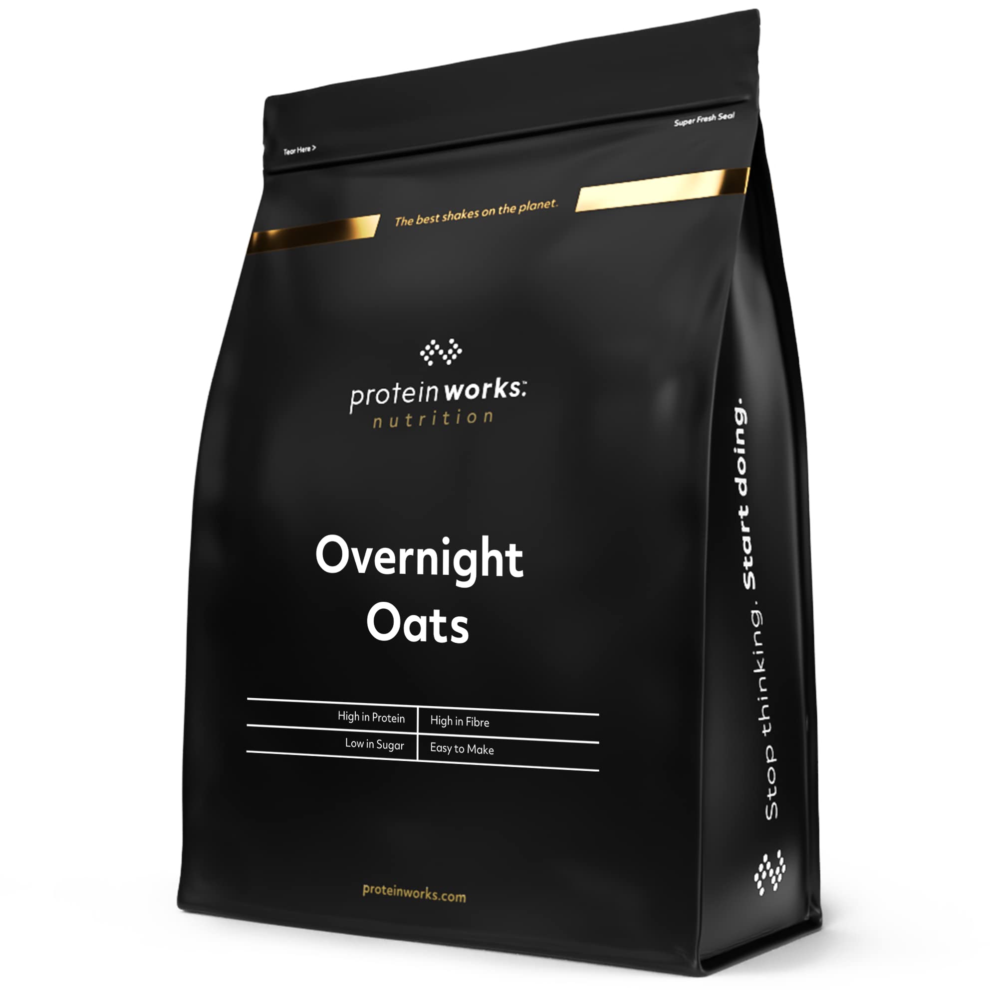 Protein Works Overnight Oats - Dark Choc Raspberry High Protein Breakfast, Low Sugar, Low GI, with Chia & Flax Seeds, 1 Kg 3