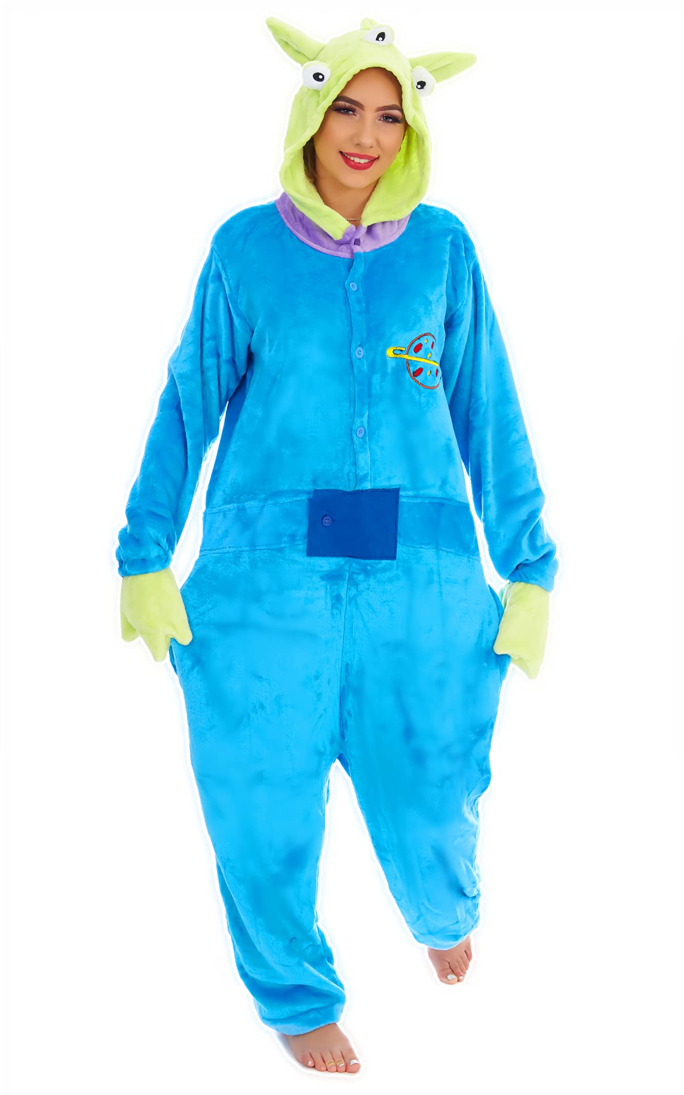 Everglamour Unisex Bodysuit Onesie Costume - Blue - XL Plus (UK) 1