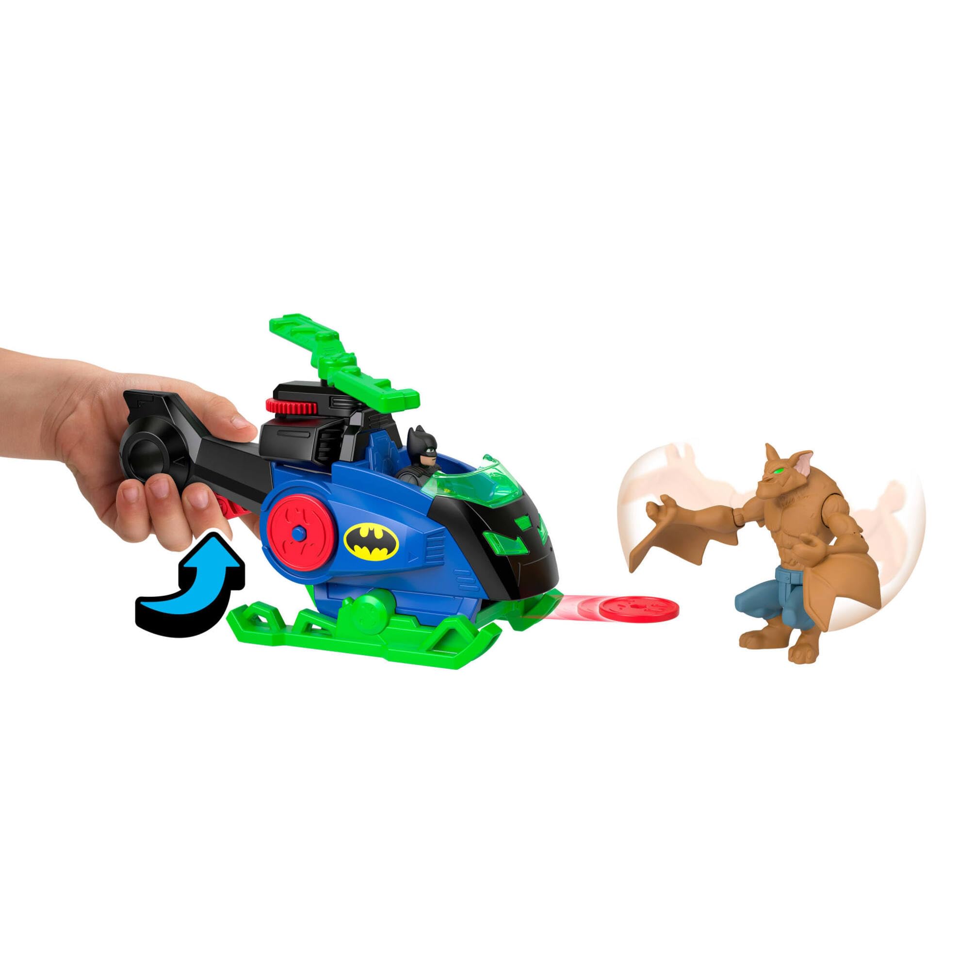 Imaginext DC Super Friends Batcopter Playset with Batman & Man-Bat Figures | Ages 3+ 4