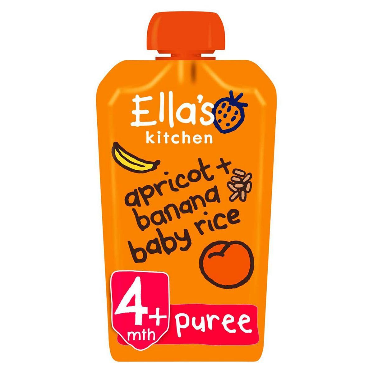 Ella's Kitchen - Organic Apricot & Banana Baby Rice Smoothie Pouch, 120g 1