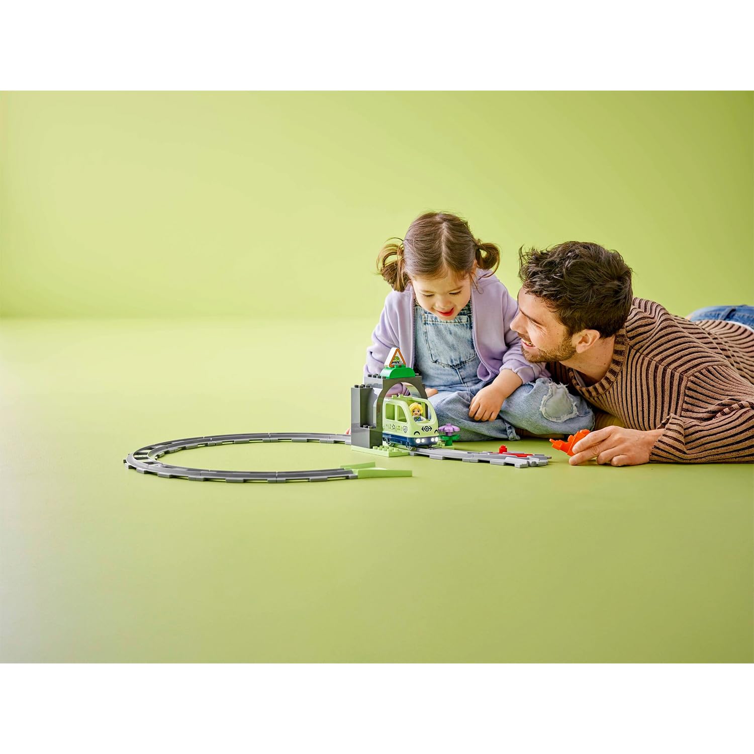 LEGO DUPLO Town Train Tunnel and Tracks Expansion Set - Building & Educational Toy for Toddlers 2+ 4