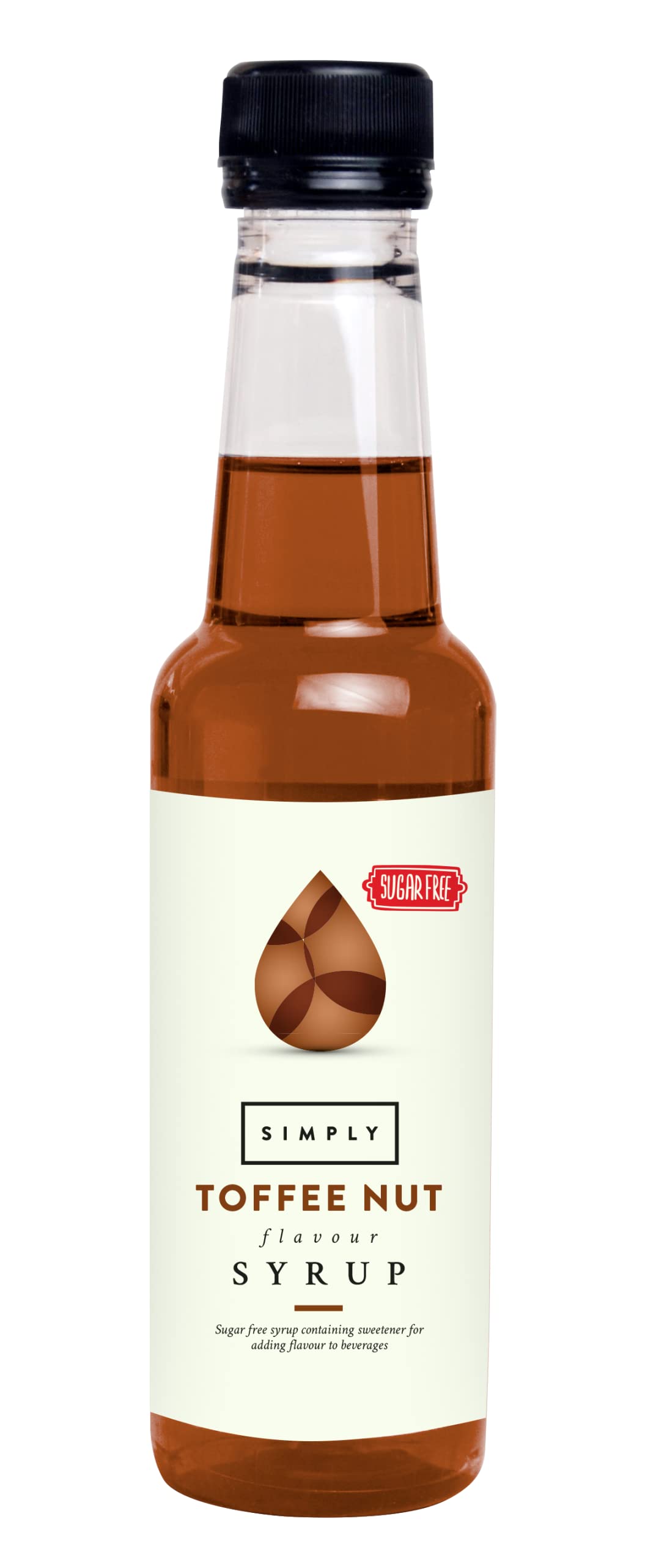 Simply Sugar Free Toffee Nut Syrup - Low Calorie, Vegan & Nut Free Flavoured Syrup 1
