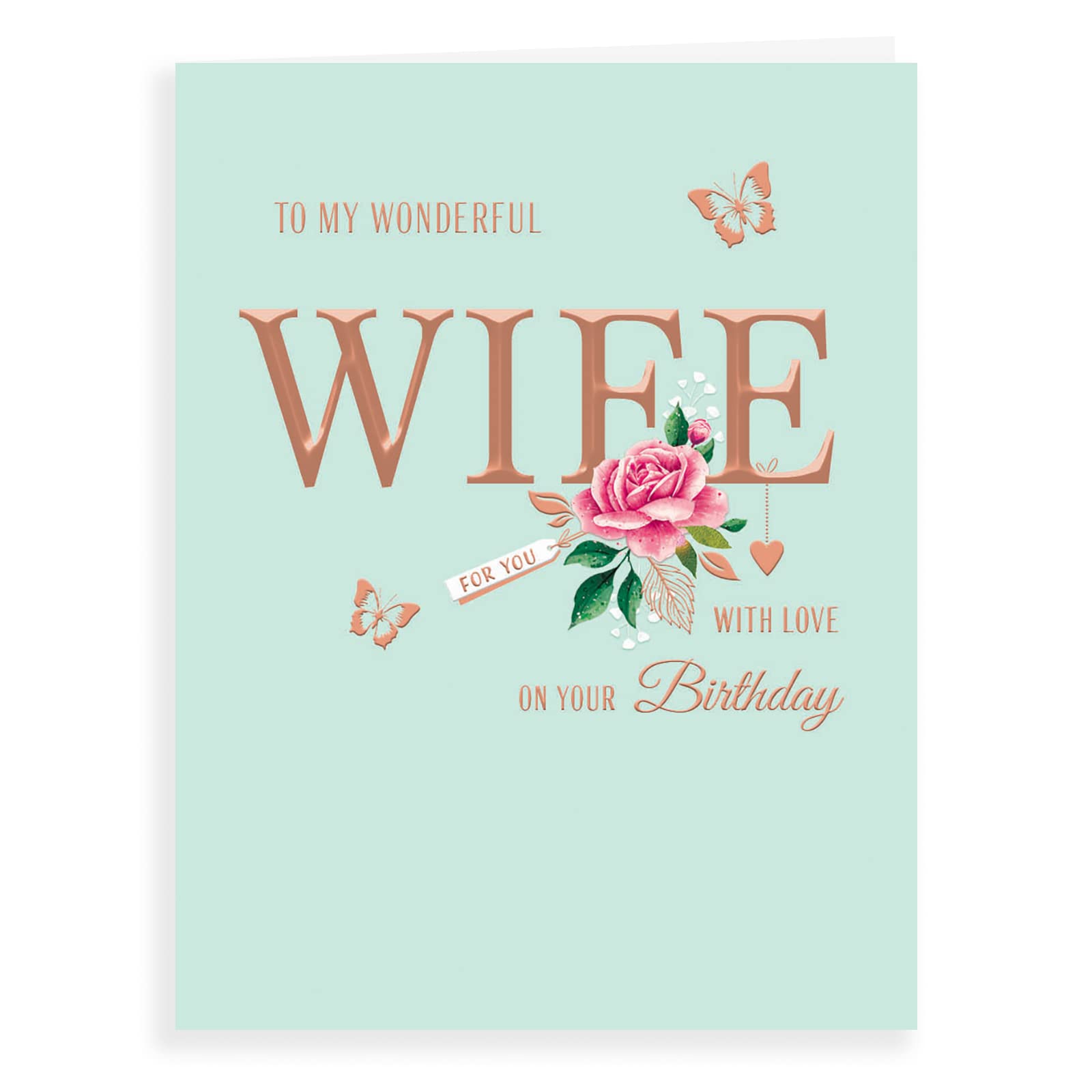 Piccadilly Greetings Avant Garde Studios Birthday Card for Wife | 8 x 6 Inches | Green