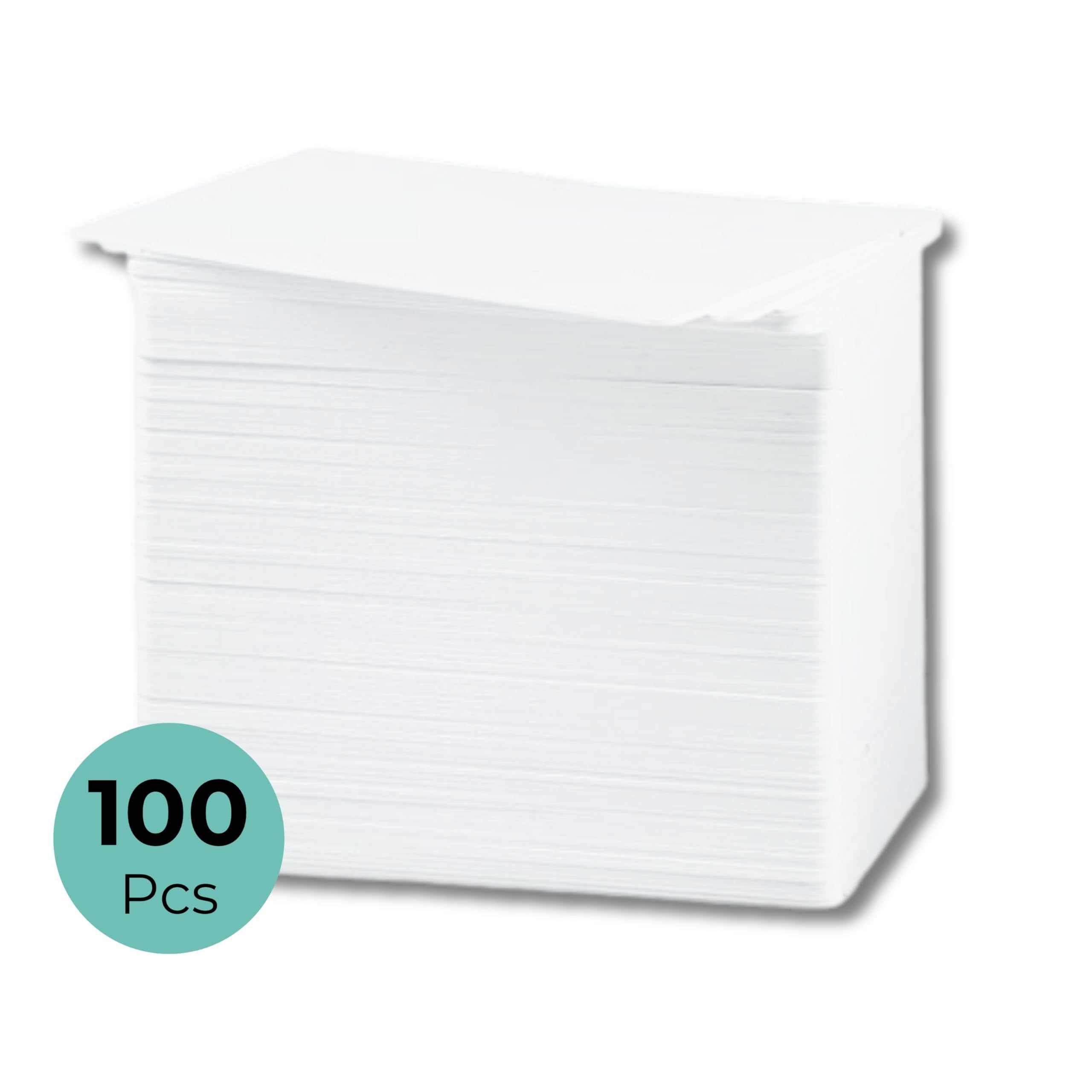 Double Dragon Blank White PVC ID Cards - 100 Pack, CR80 30 Mil, Compatible with Zebra/Fargo Printers 1