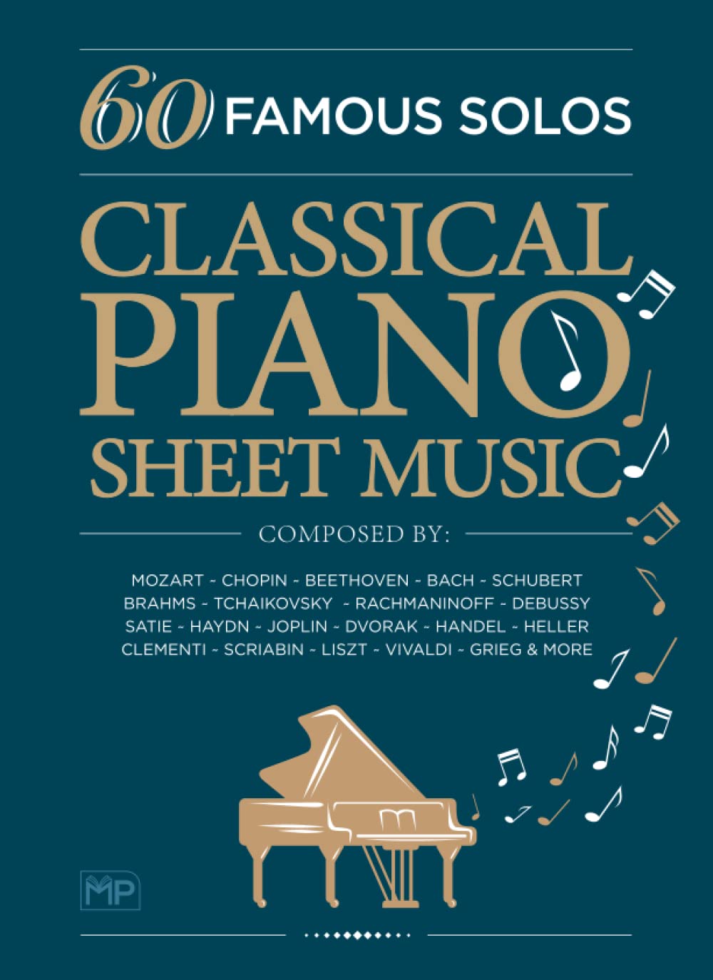 cellhelmet Classical Piano Sheet Music - 60 Famous Solos by Mozart, Chopin | Paperback 1