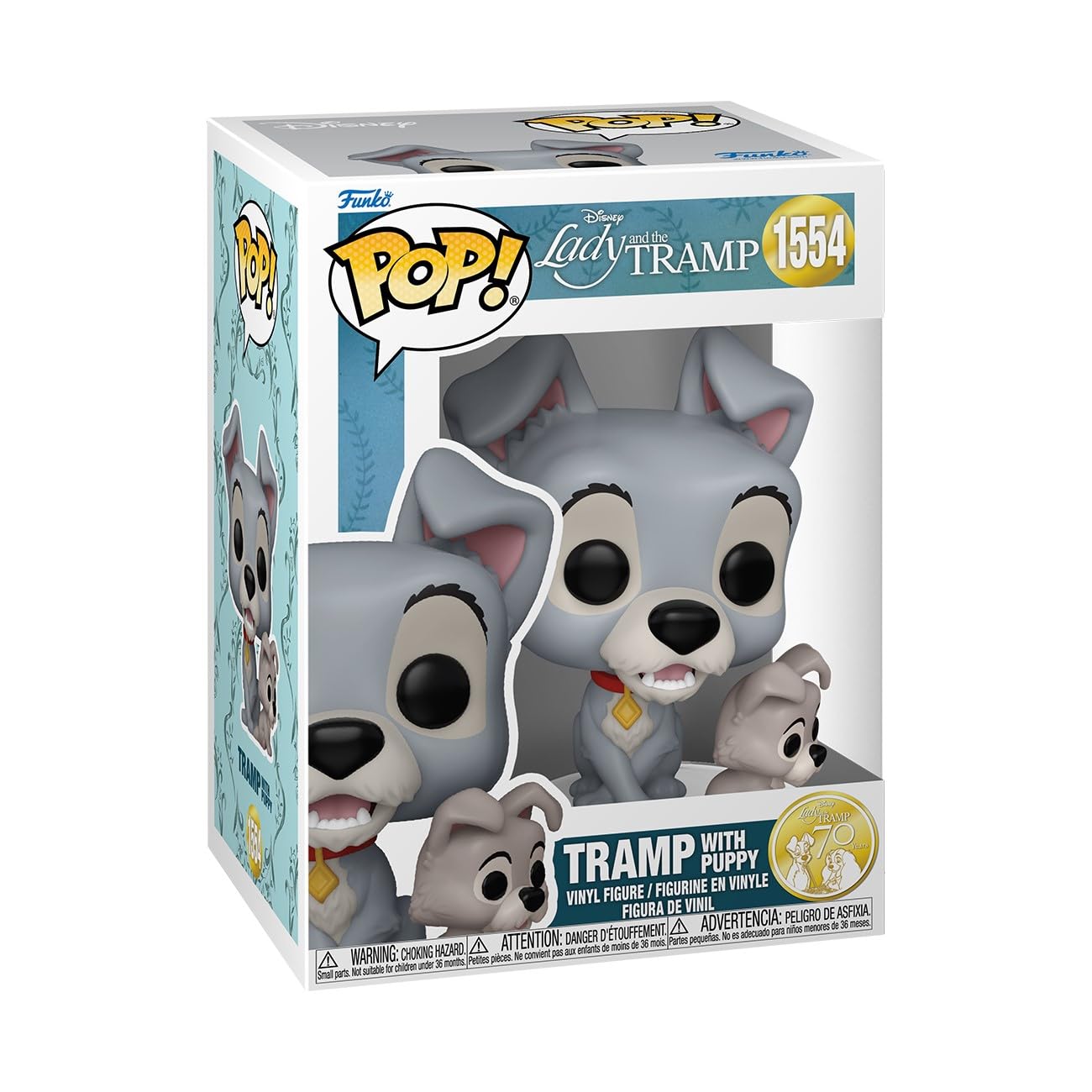 Funko POP! Disney’s Lady and the Tramp - The Tramp With Puppy Vinyl Figure | 3.75 Inches