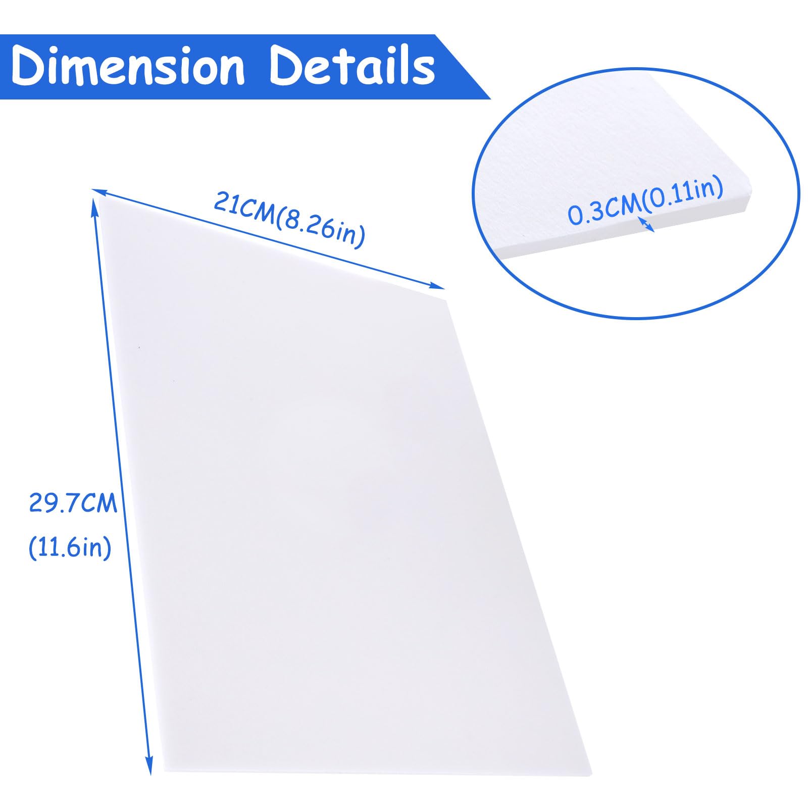 ASelected White Foam Boards - 10 Pack | A4 Size | 3mm Thick 2