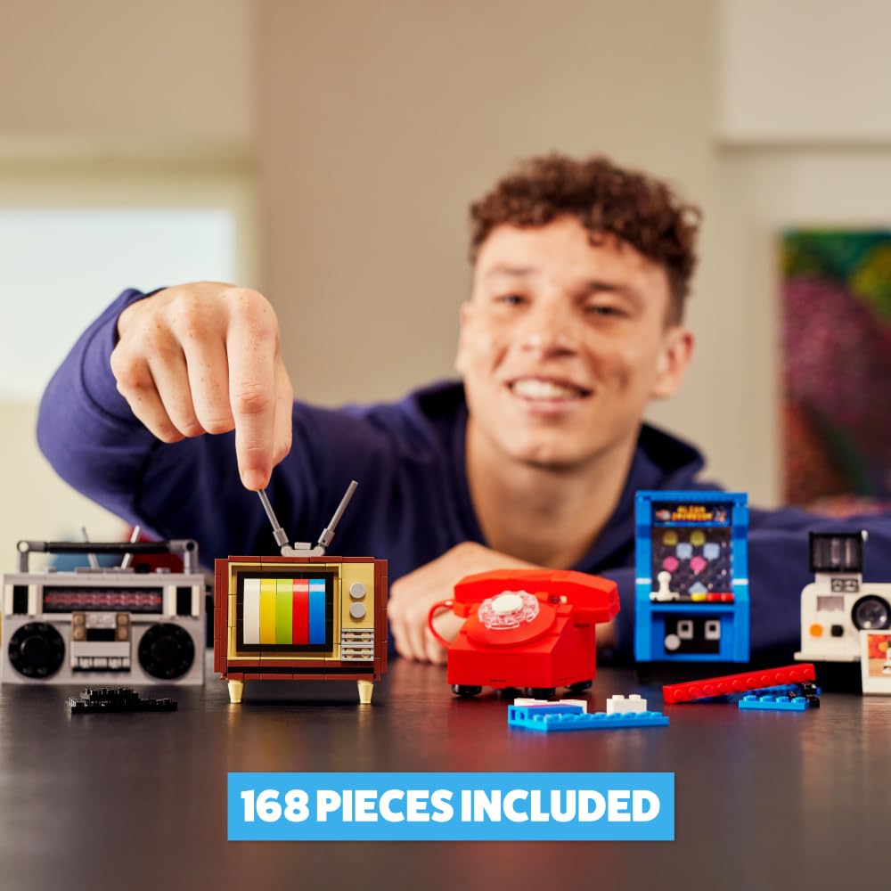 MAX Premium Retro Building Bricks - Television Model 83185H Building Set for Ages 3+