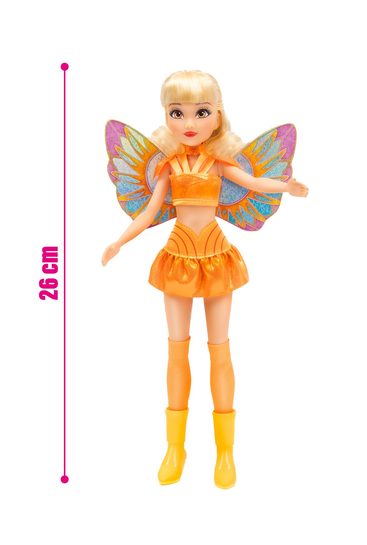 Winx Club Stella Fairy Doll - Glitter Wings, Articulated Joints, Removable Wings | 30.5 cm | Ages 4+