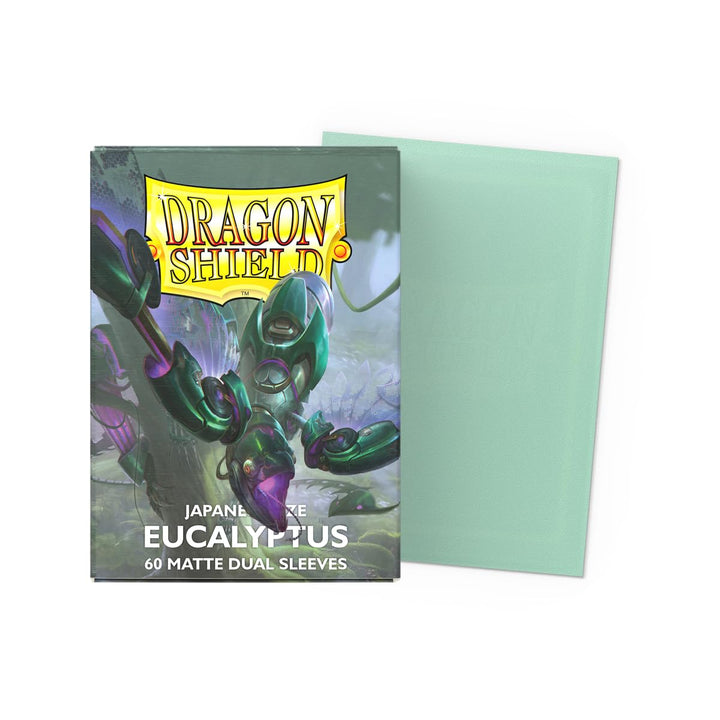 Dragon Shield Japanese Size Card Sleeves - Black Interior, Clear Front Matte Back - Pack of 60