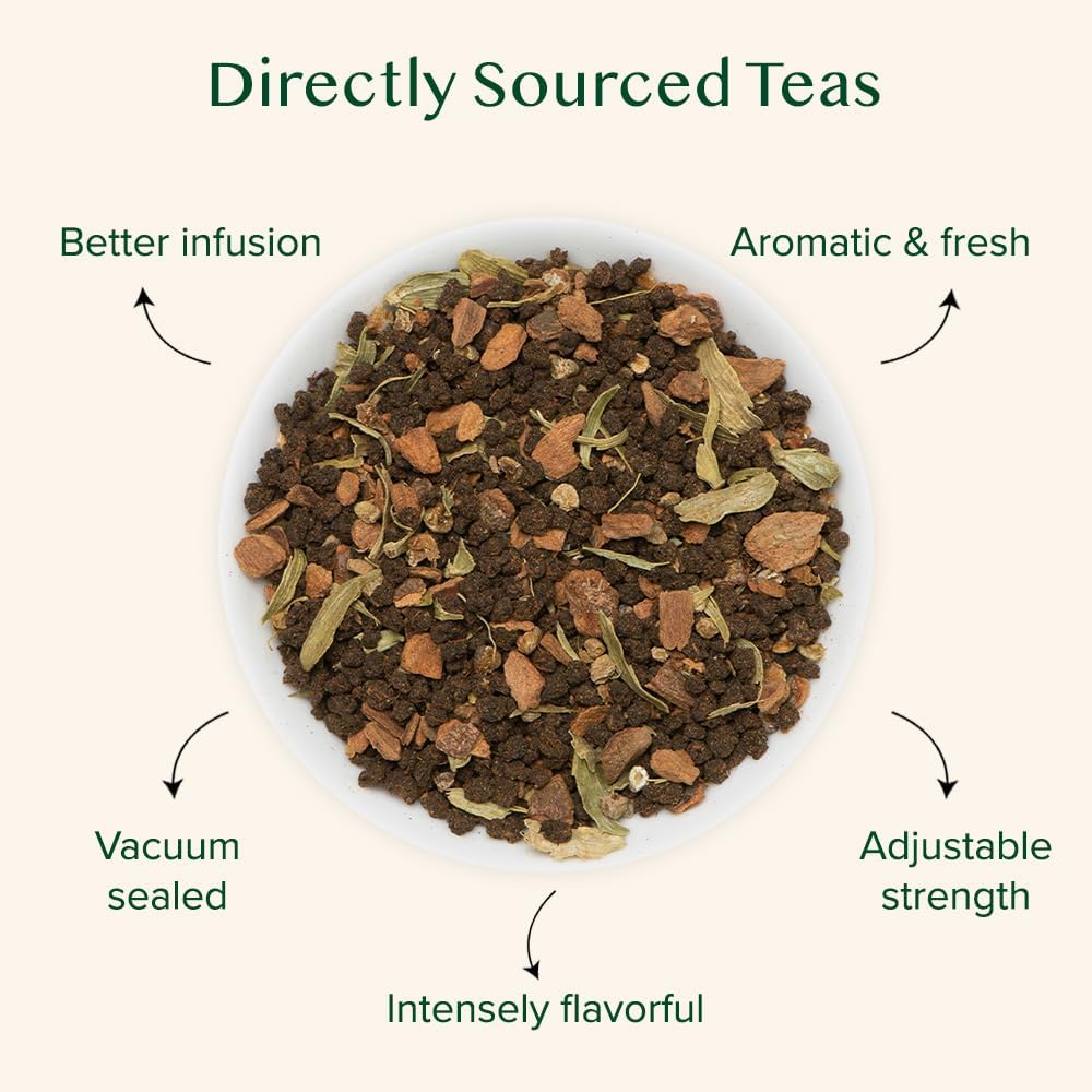 VAHDAM - Cinnamon Masala Chai Tea (100g, 50+ Cups) Whole Loose Leaf Tea
