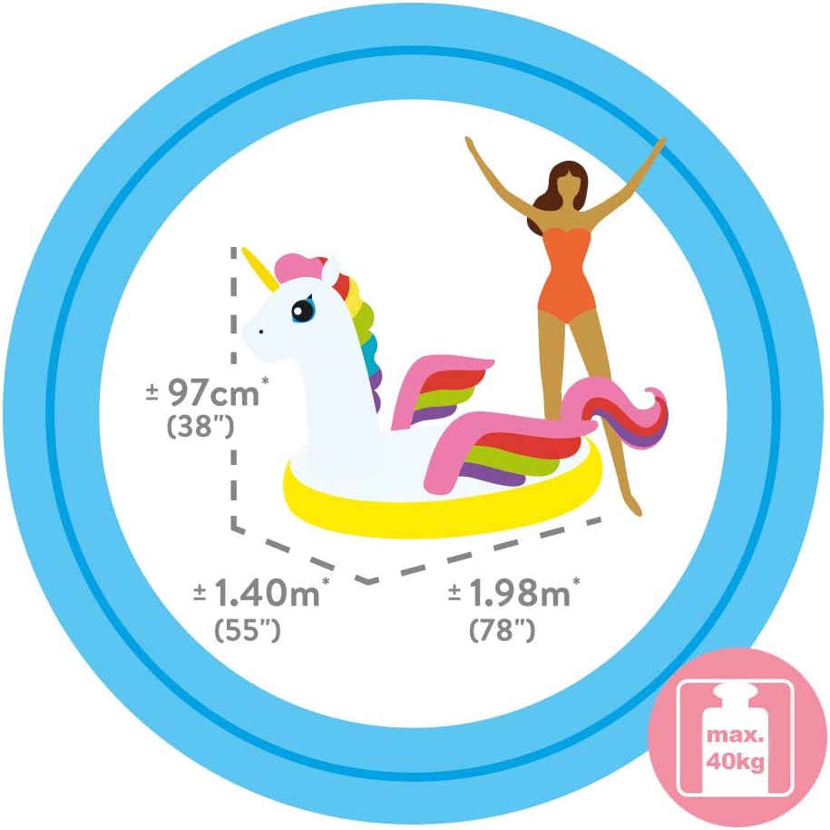 Intex - Inflatable Unicorn Pool Float - 198x140x97 cm 2