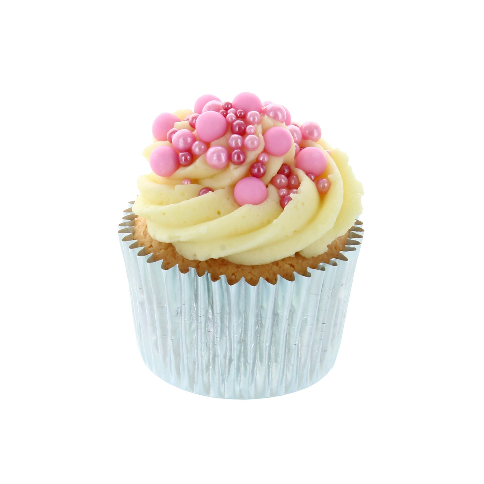 Baked with Love Candy Pearl Sprinkles - Pink Sugar Balls for Cakes | 100g Resealable Bottle 5