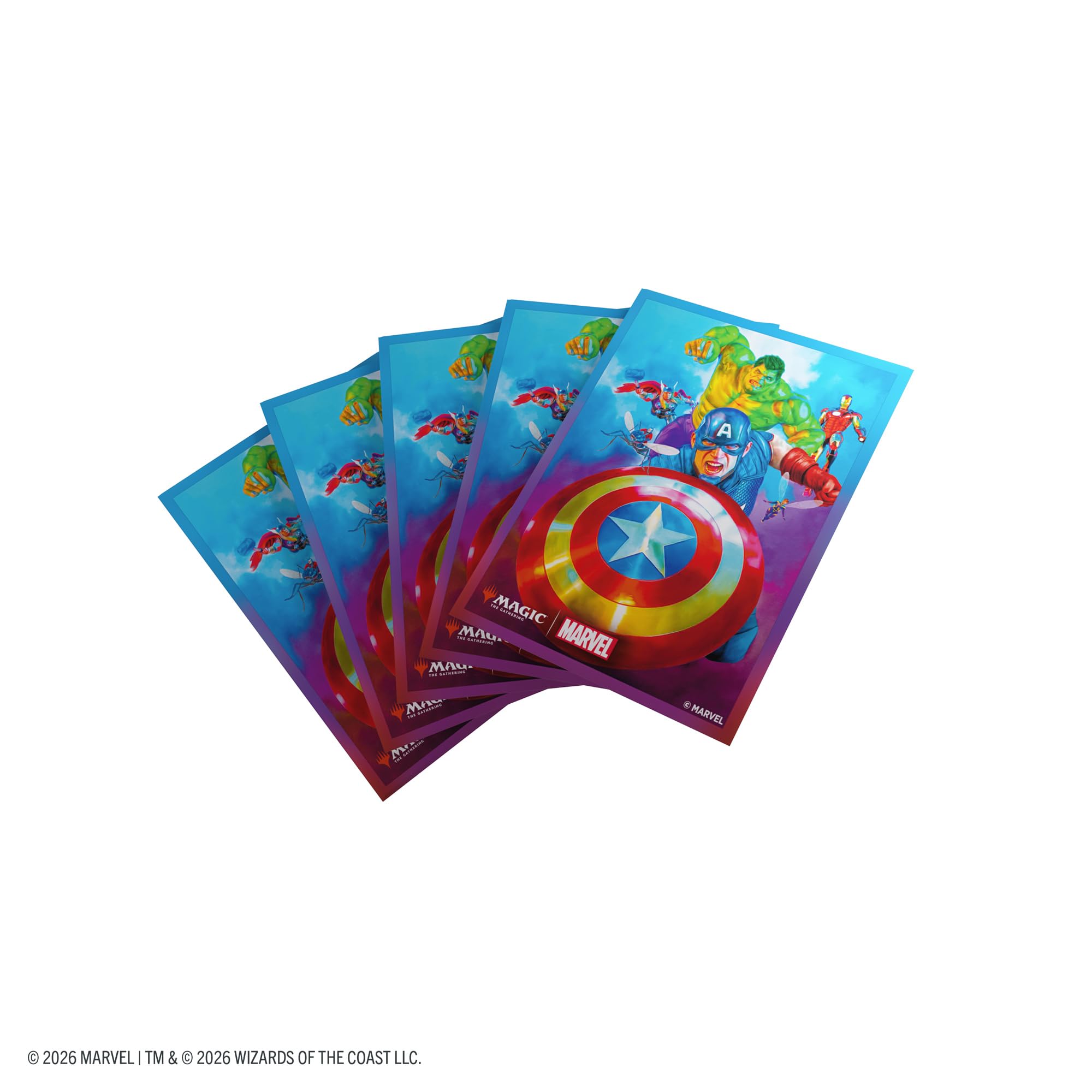 Gamegenic Premium Art Sleeves - Captain America Team Leader | 105 Sleeves | Standard Card Size 4