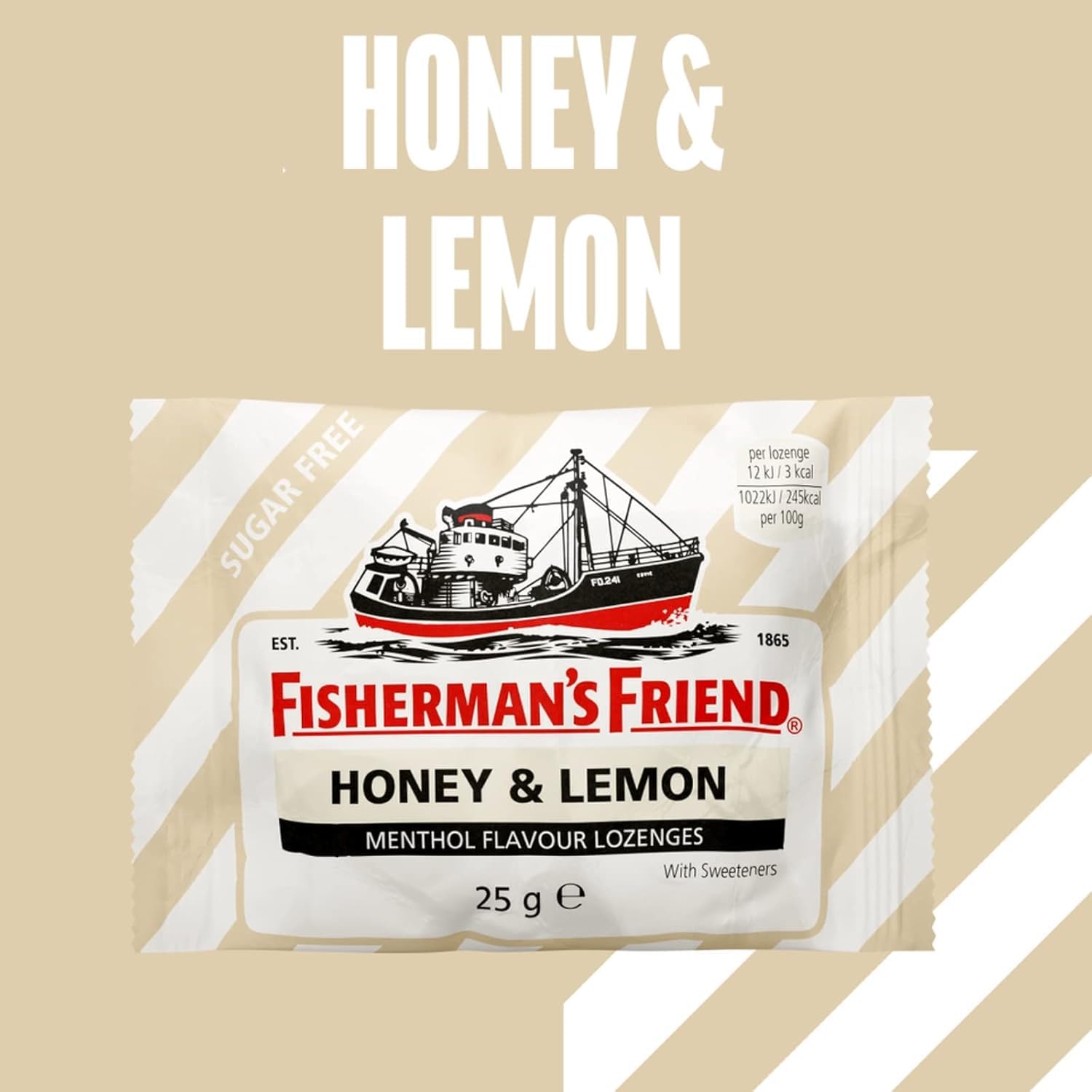 Fisherman's Friend - Honey & Lemon Sugar-Free Extra Strong Menthol Lozenges 2