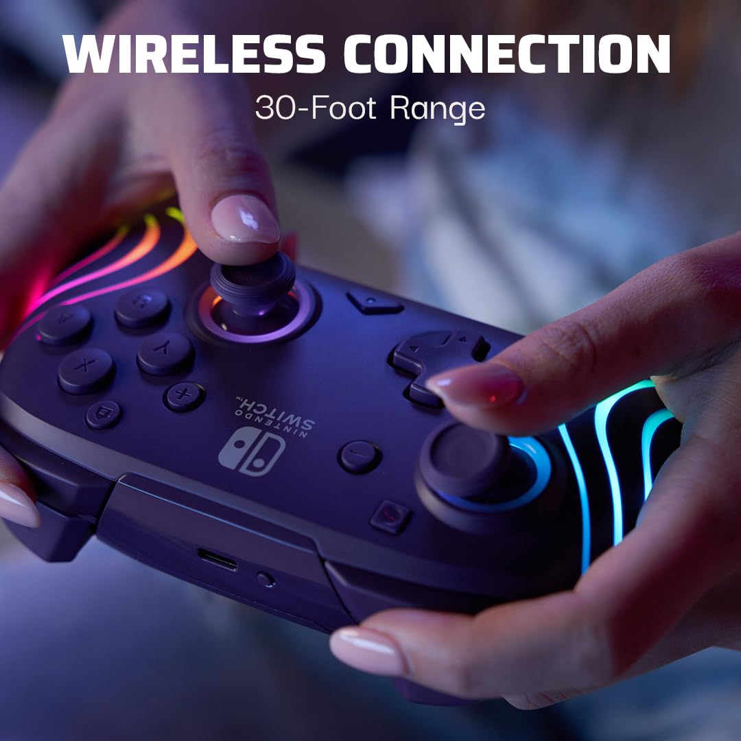 PDP Afterglow Wave Wireless Pro Controller with Full Motion for Nintendo Switch