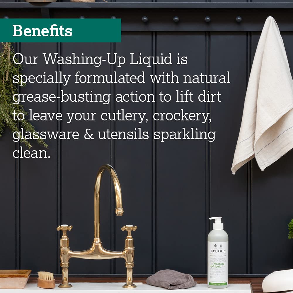 Delphis Eco - Washing Up Liquid 500ml | Natural, Plant-Based, Vegan Friendly