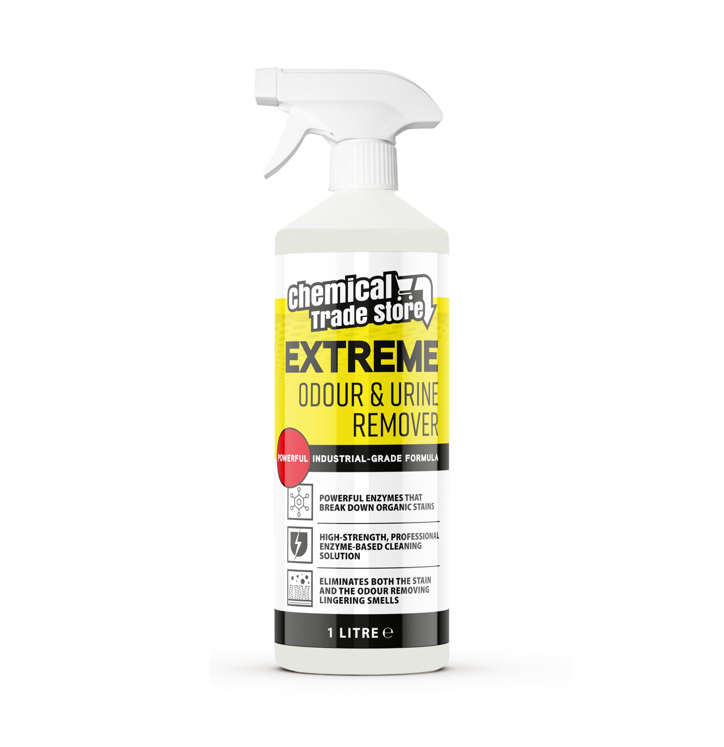Chemical Trade Store Extreme Odour & Urine Remover - 1L Enzyme-Based Cleaner for Pet Stains 1