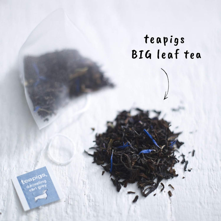 Tea Pigs Darjeeling Earl Grey Whole Leaf Tea Bags - 15 x 37.5g
