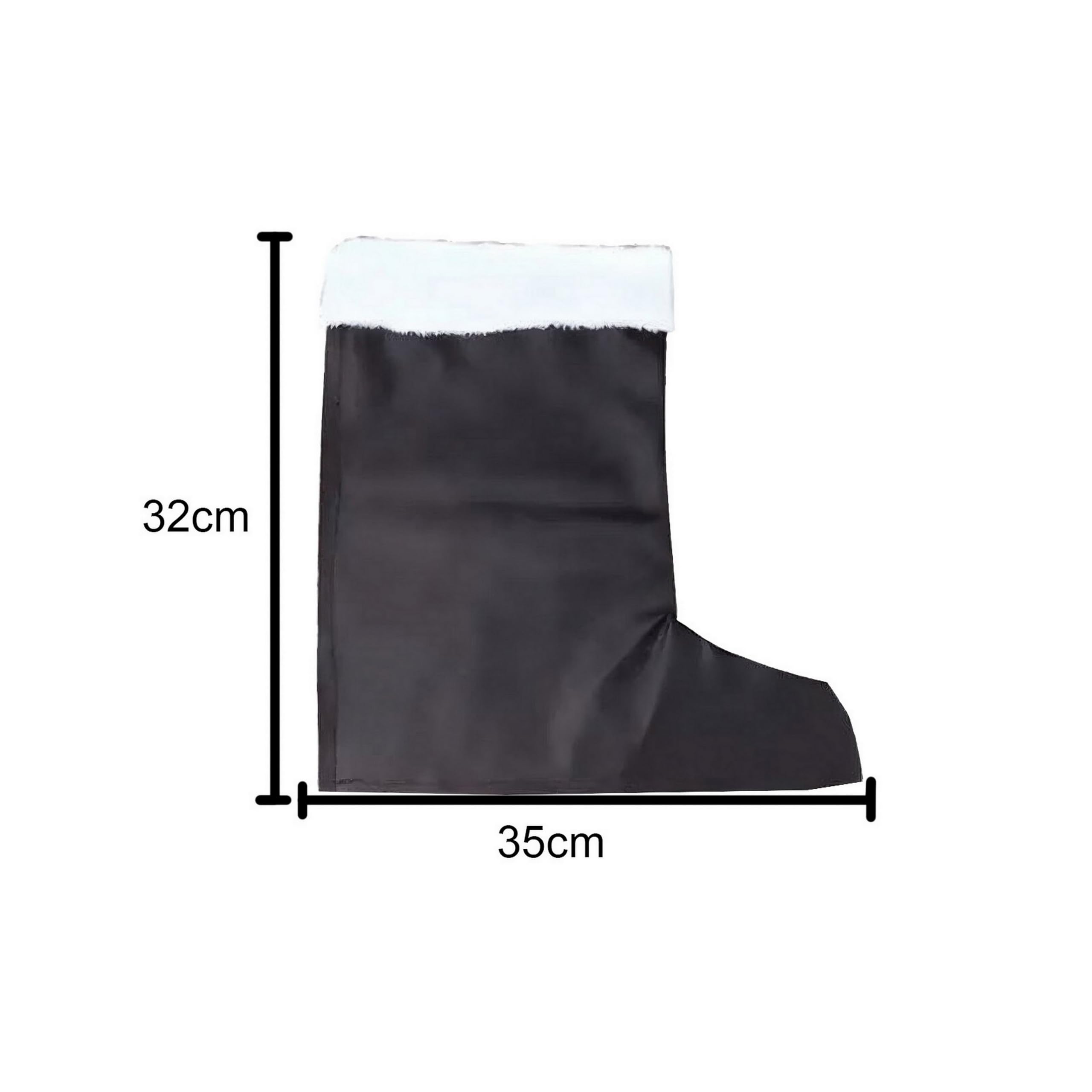 SHATCHI Santa Christmas Fancy Dress Boot Covers with Fur Trim 2