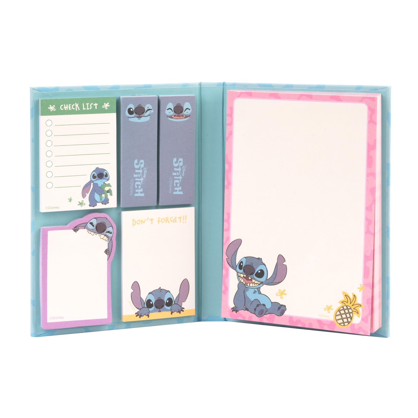 Grupo Erik Disney Stitch Sticky Notes Set - 6 Notepads in Varied Sizes | Blue 1