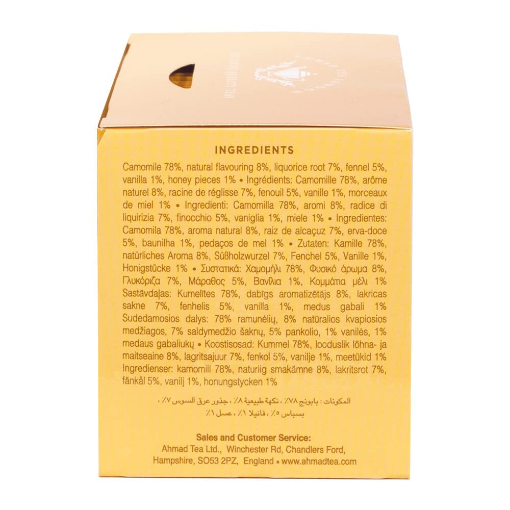 Ahmad Tea - Camomile, Honey & Vanilla Herbal Infusion (20 Tea Bags)