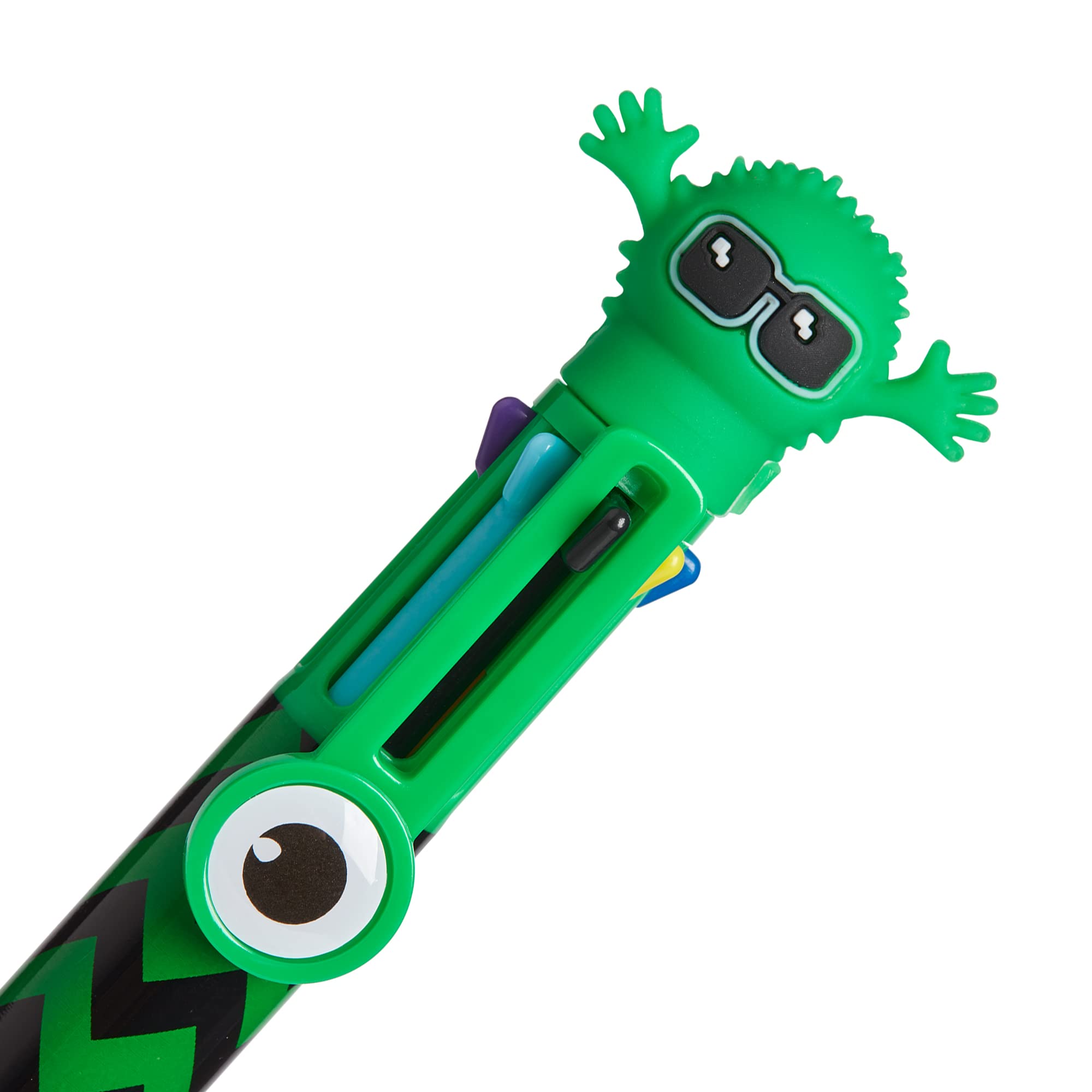 Tinc Multicolour Retractable Ballpoint Pen 6-in-1 Colour Pen | Bold Point | 0.9mm Line | Dude Green 2