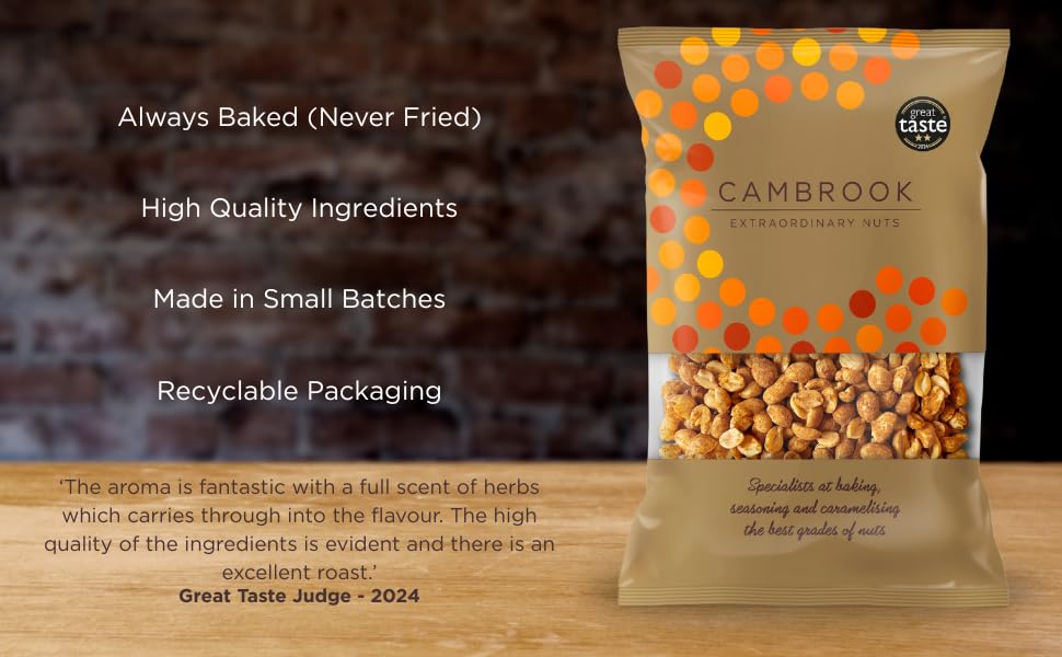 Cambrook Dry Roasted Peanuts - 1kg Bag | Gluten-Free | Suitable for Vegans 2