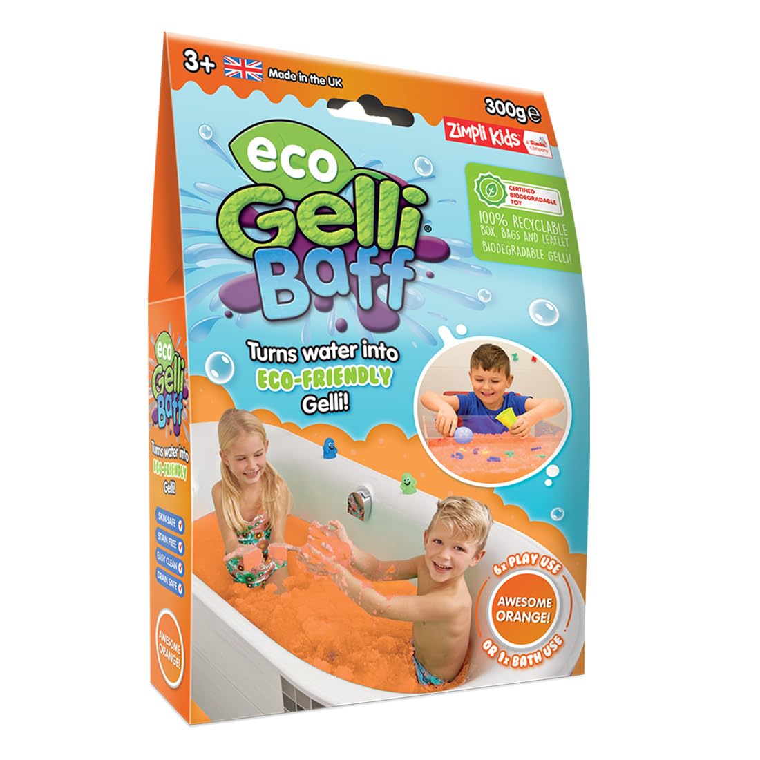 Zimpli Kids Eco Gelli Baff Orange - Bath Play Experience (300g) 1