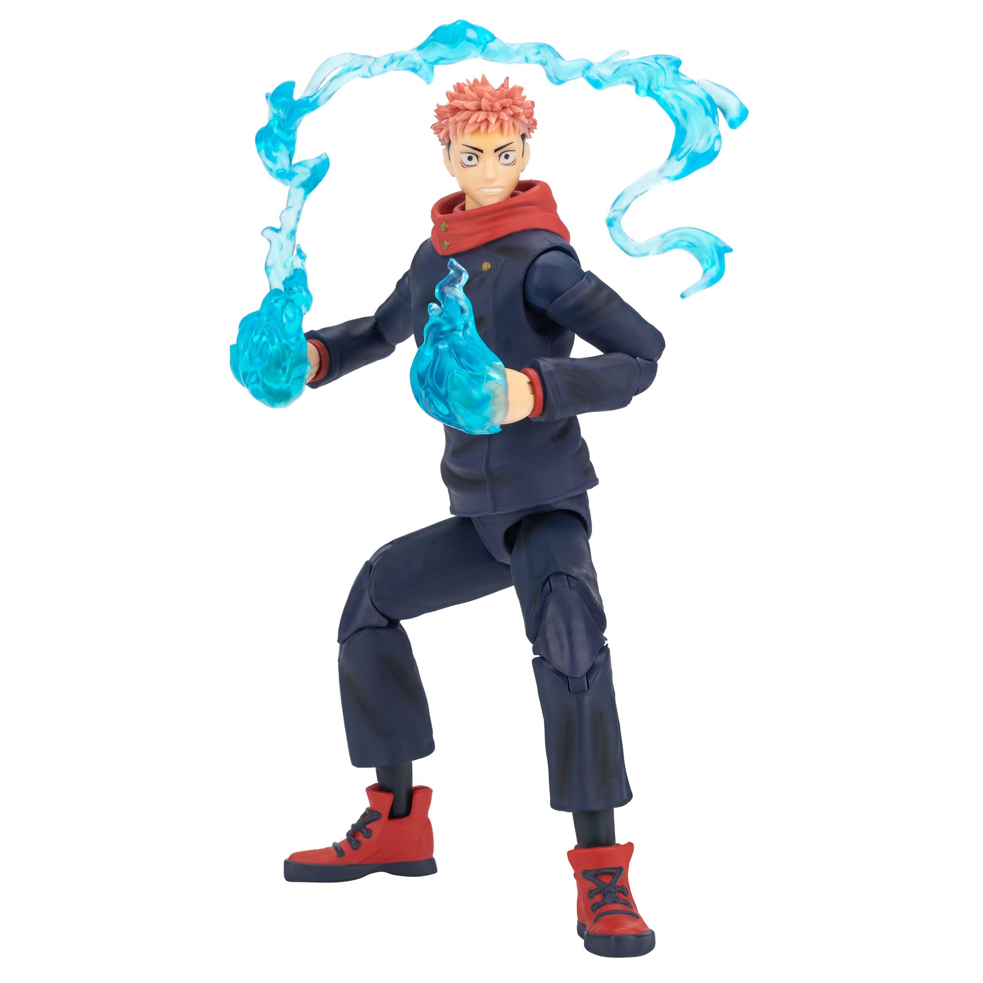 Total Anime Jujutsu Kaisen Yuji Itadori 6.5-Inch Poseable Figure with Swappable Faces & Effects 2